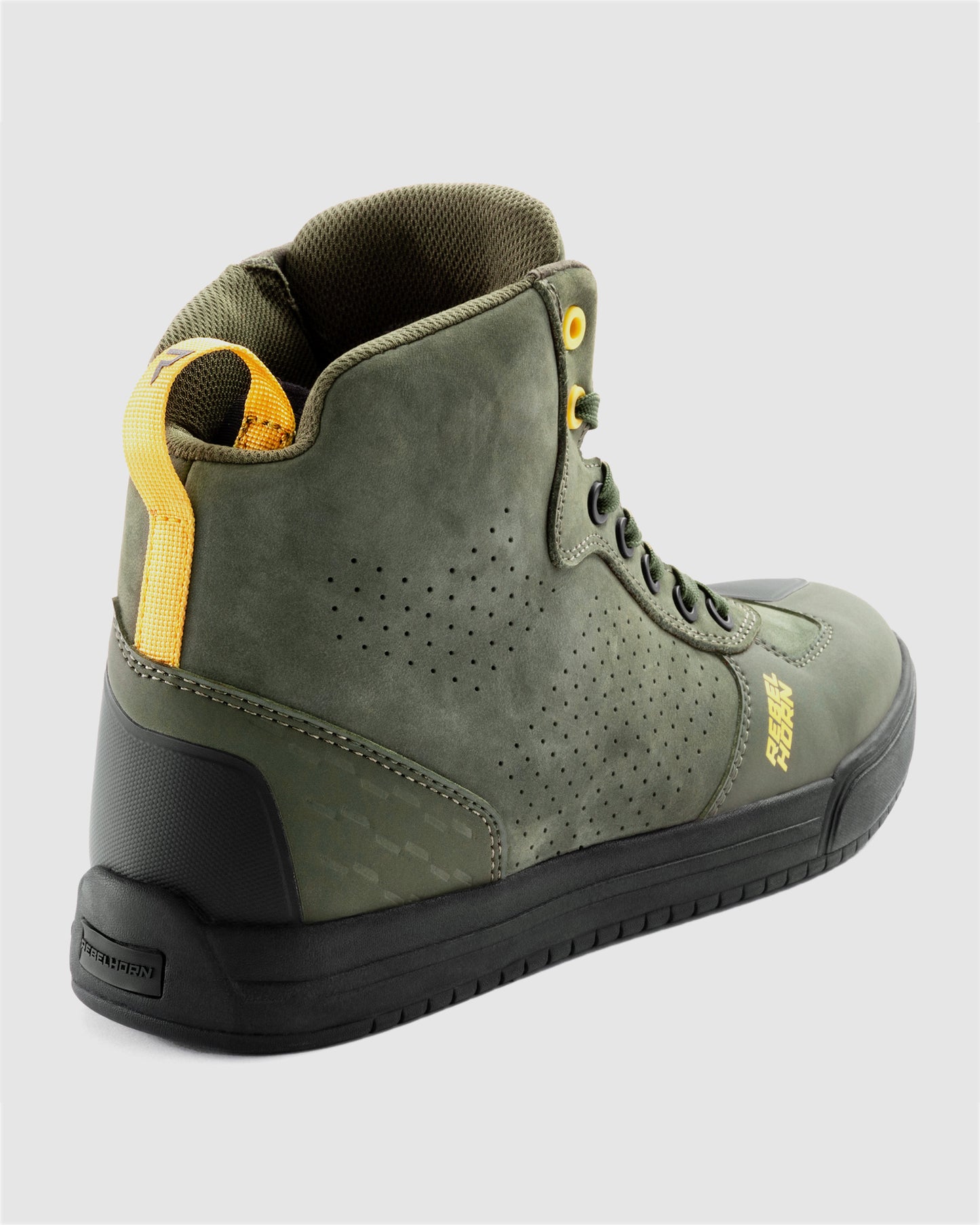 Spike Motorcycle Boots Olive