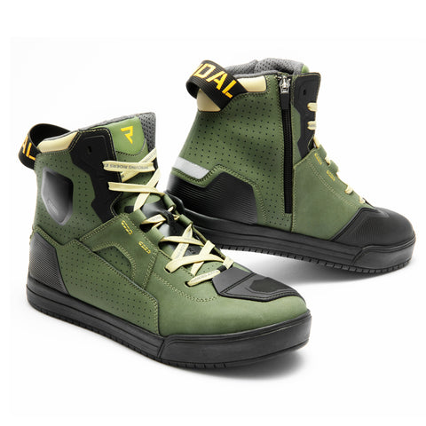 Rebelhorn Vandal II Olive Green/Black/Orange Motorcycle Boots