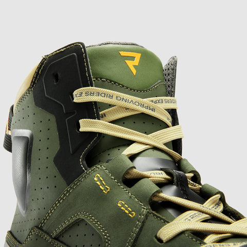 Rebelhorn Vandal II Olive Green/Black/Orange Motorcycle Boots