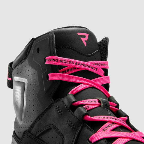 Rebelhorn Vandal II Women's Black/Pink Motorcycle Boots