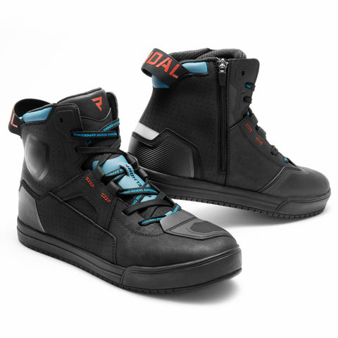 Rebelhorn Vandal II Black/Blue/Red Motorcycle Boots