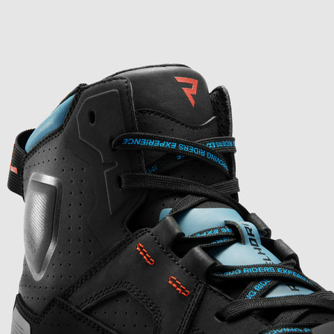 Rebelhorn Vandal II Black/Blue/Red Motorcycle Boots