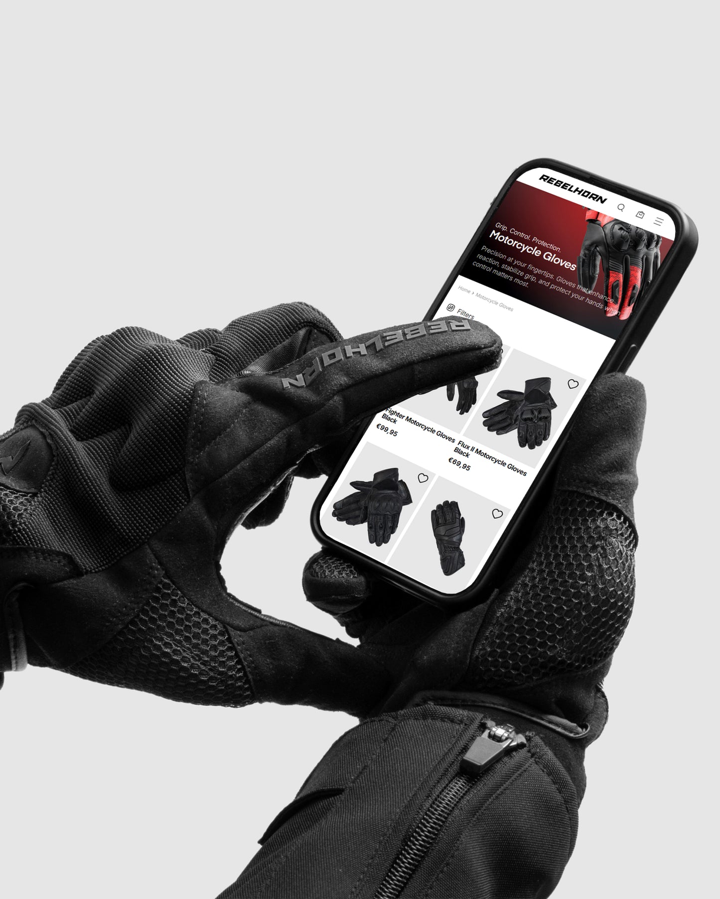 Core Motorcycle Gloves Black