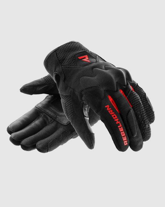 Core Motorcycle Gloves Red