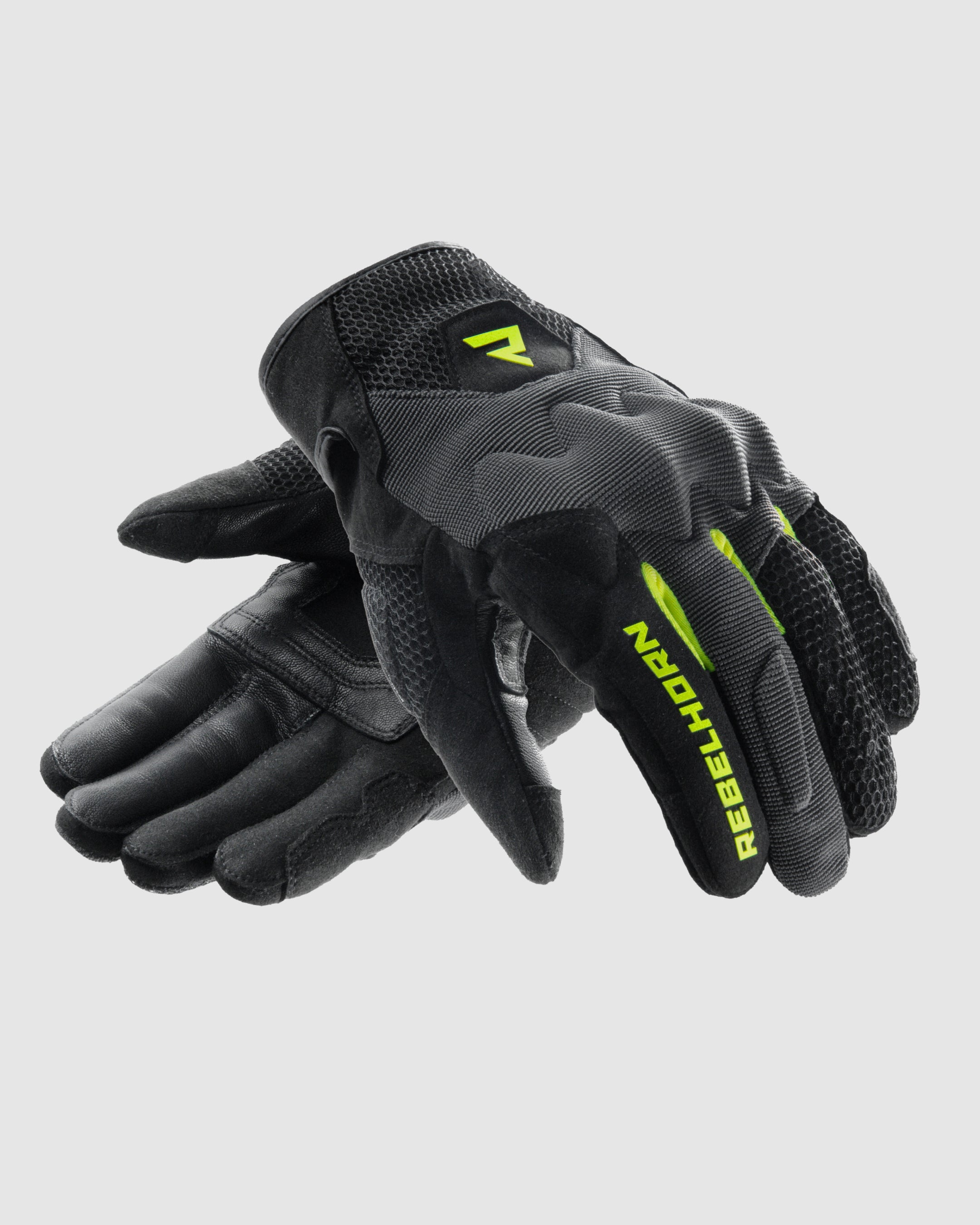 Viper Motorcycle Gloves Fluo Yellow | Rebelhorn Official