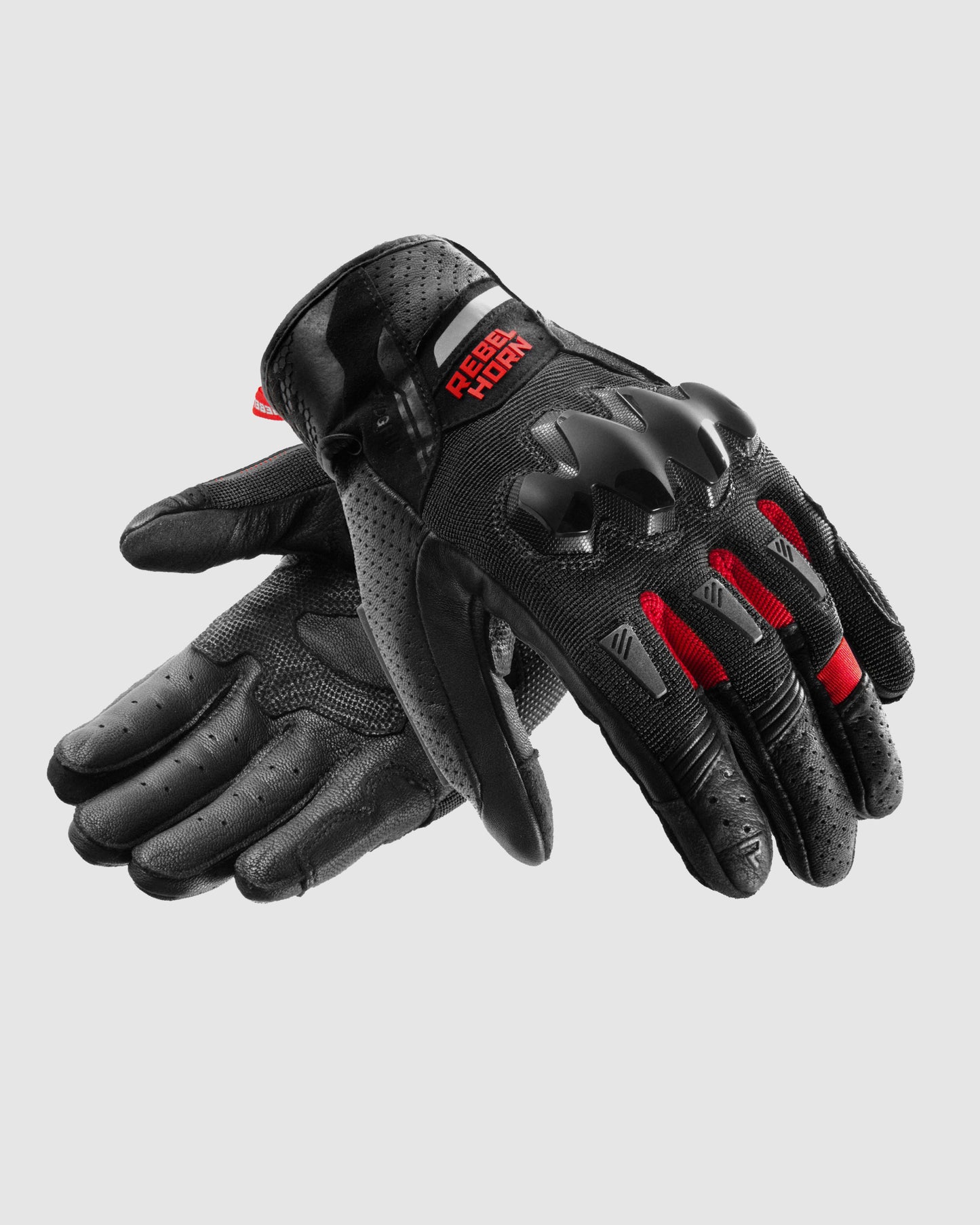 Defender Motorcycle Gloves Red