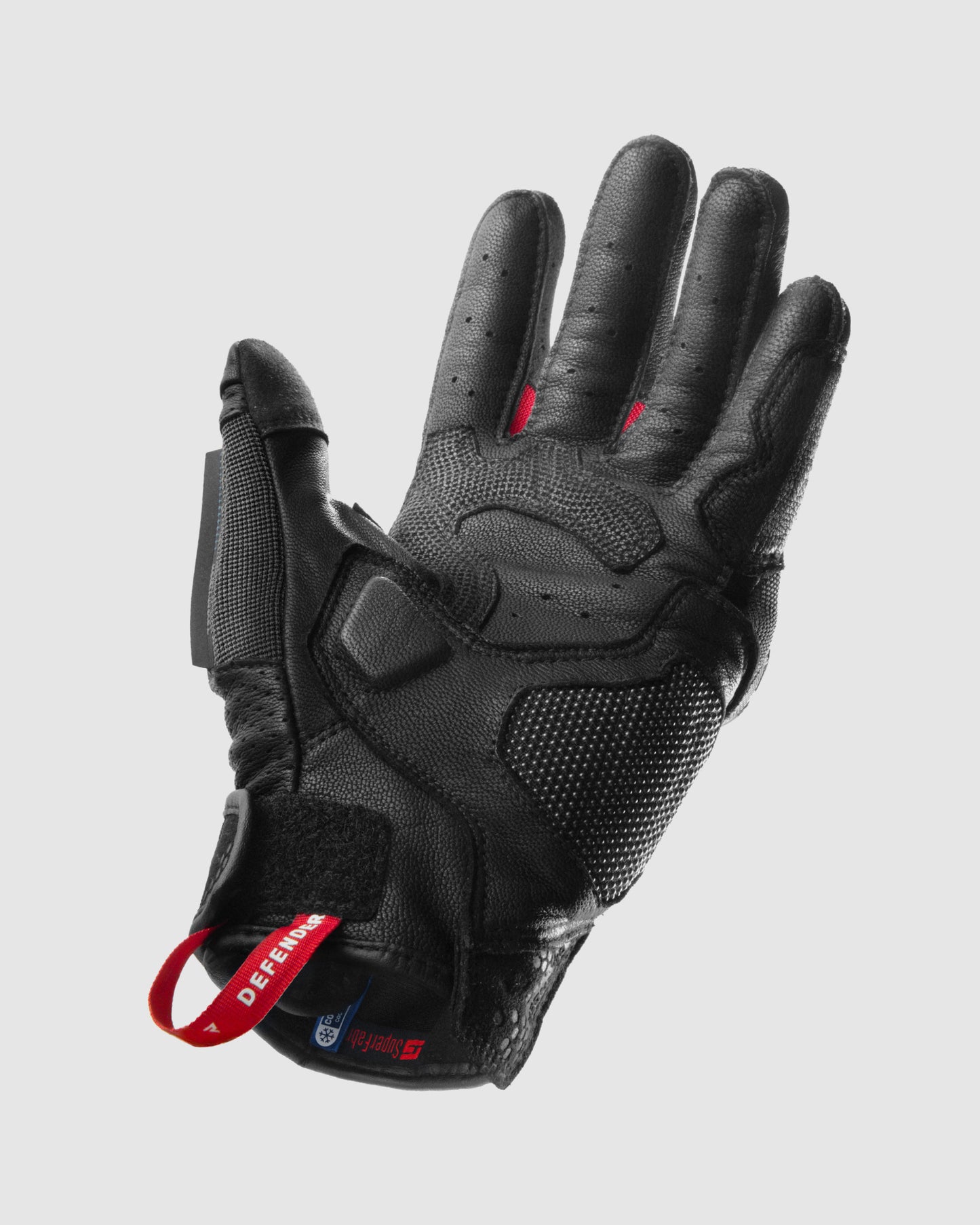 Defender Motorcycle Gloves Red