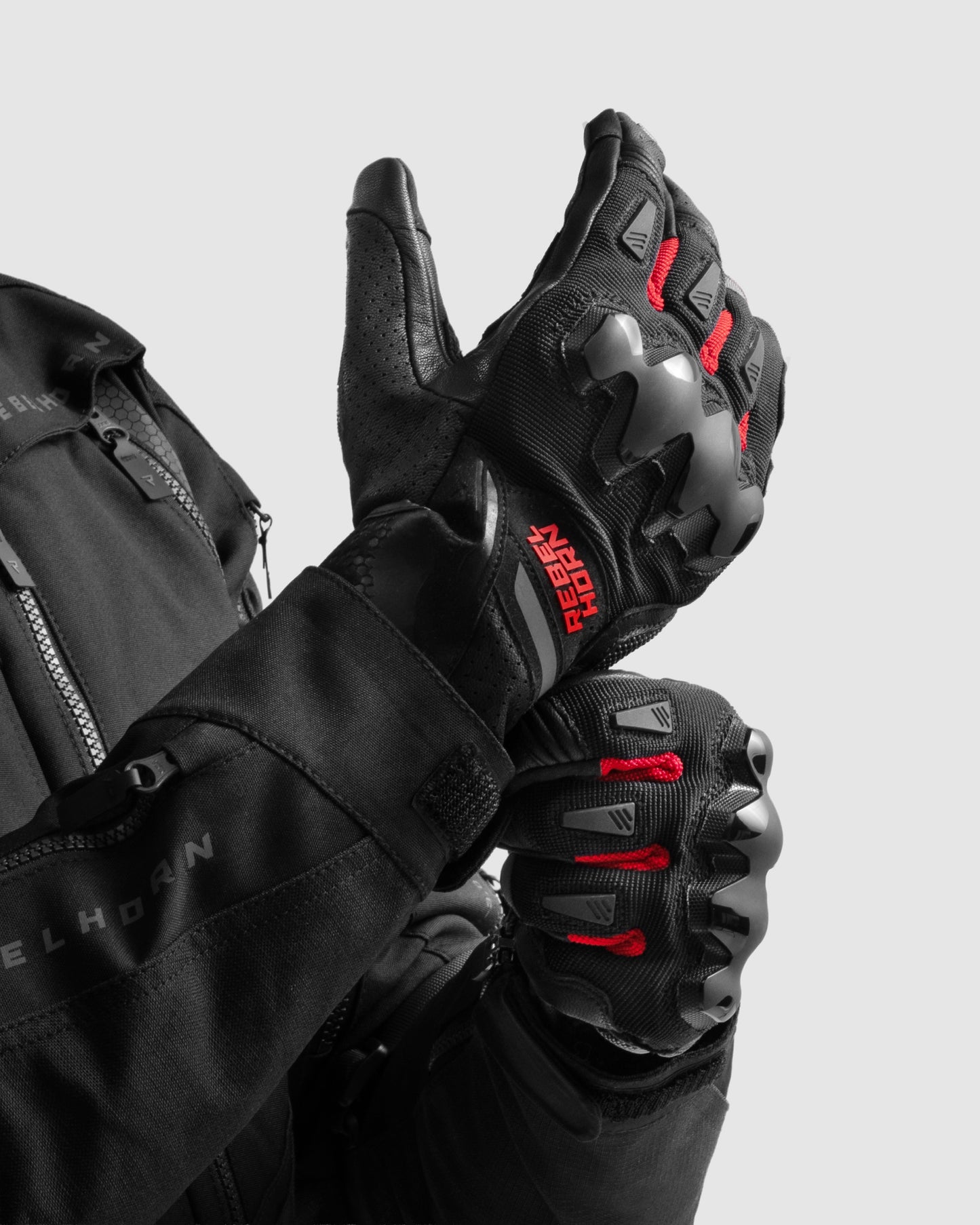 Defender Motorcycle Gloves Red