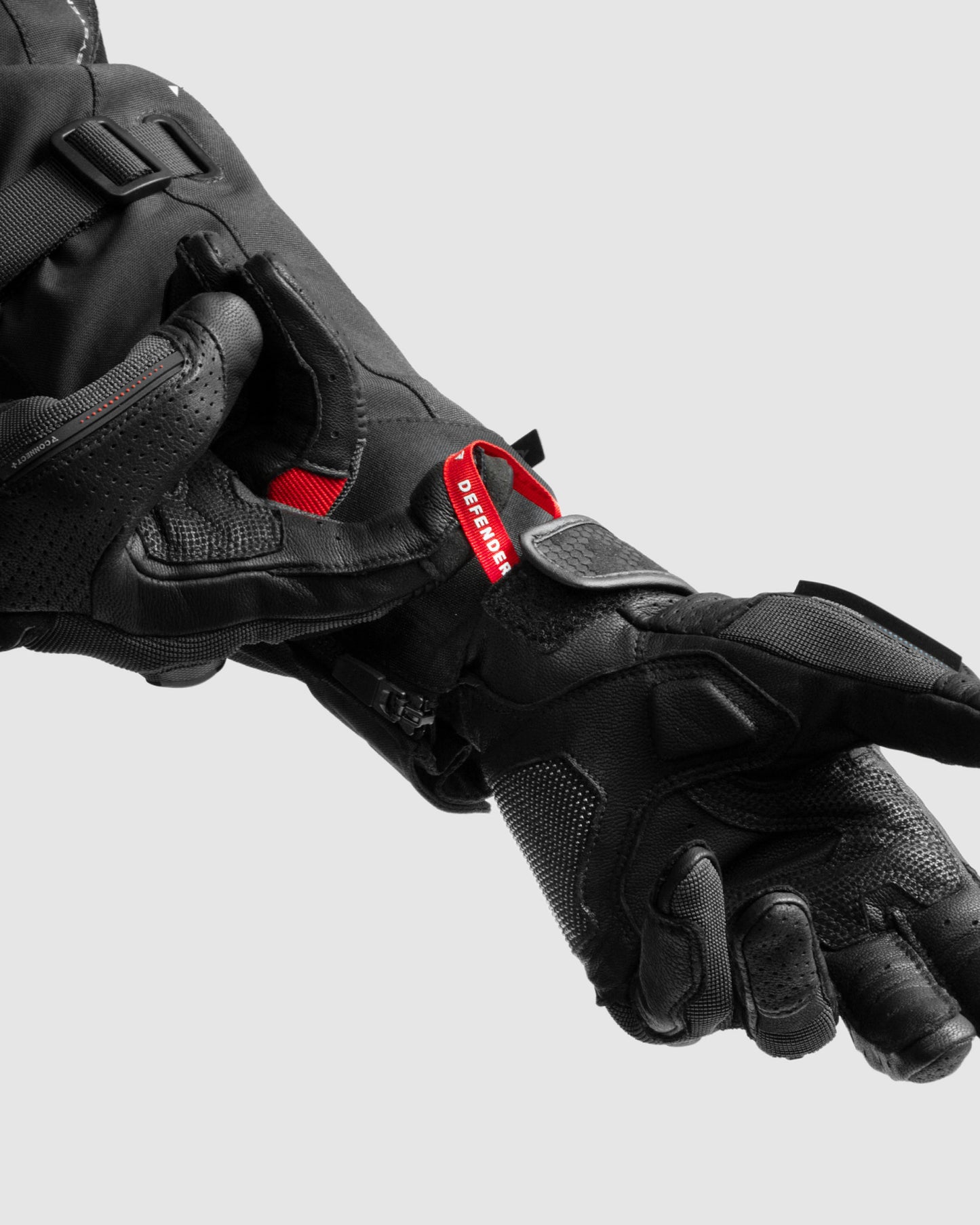 Defender Motorcycle Gloves Red