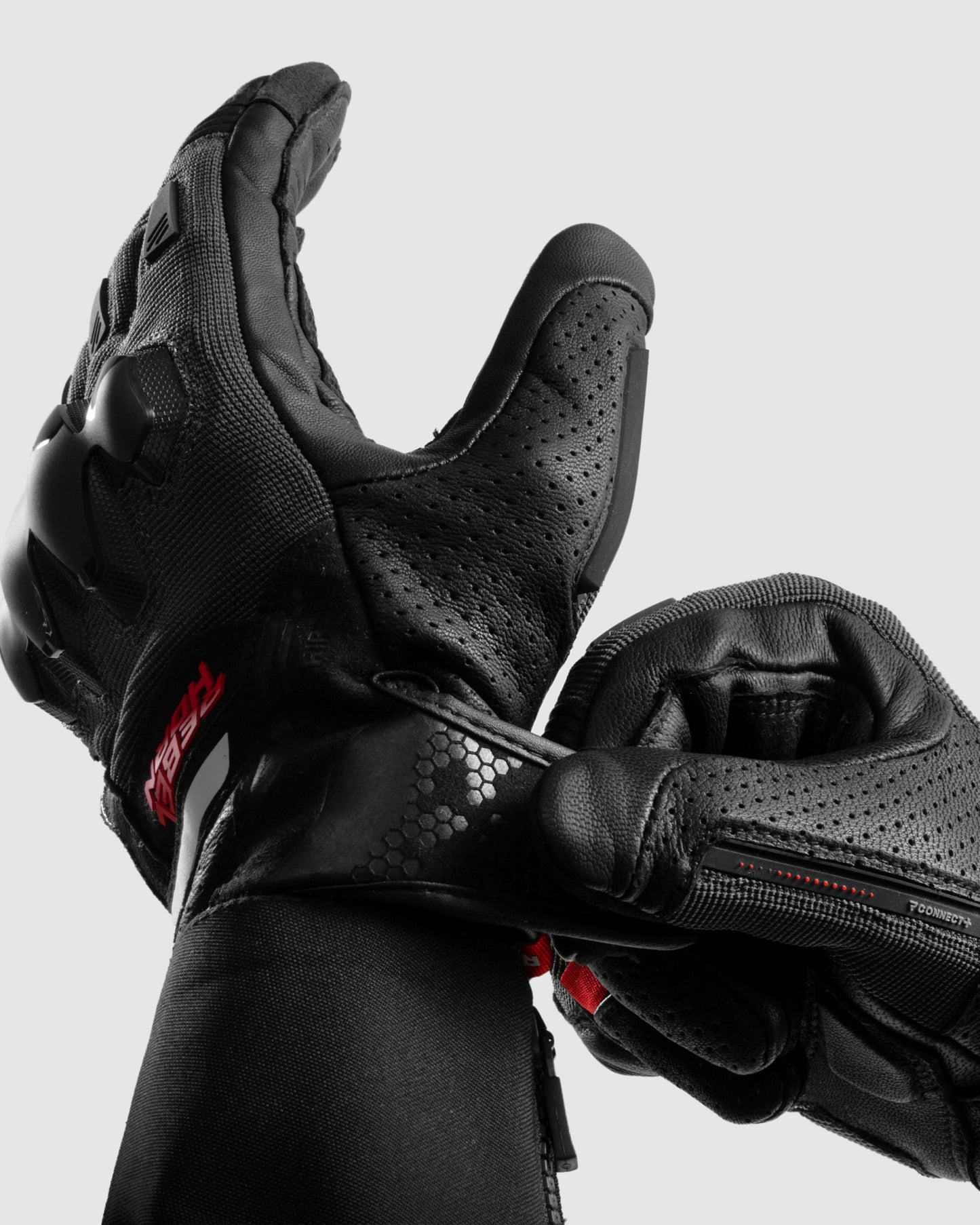 Defender Motorcycle Gloves Red