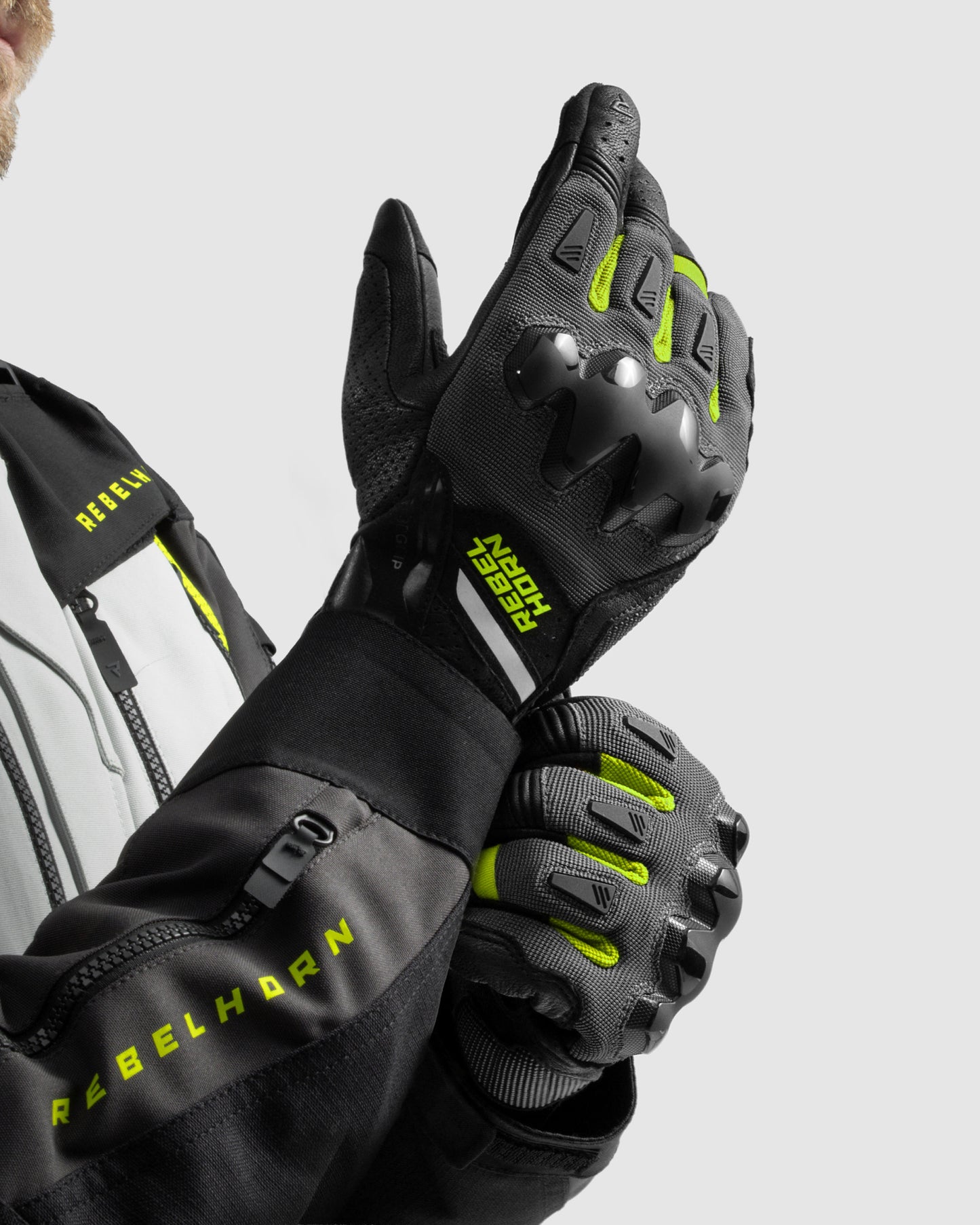 Defender Motorcycle Gloves Fluo Yellow
