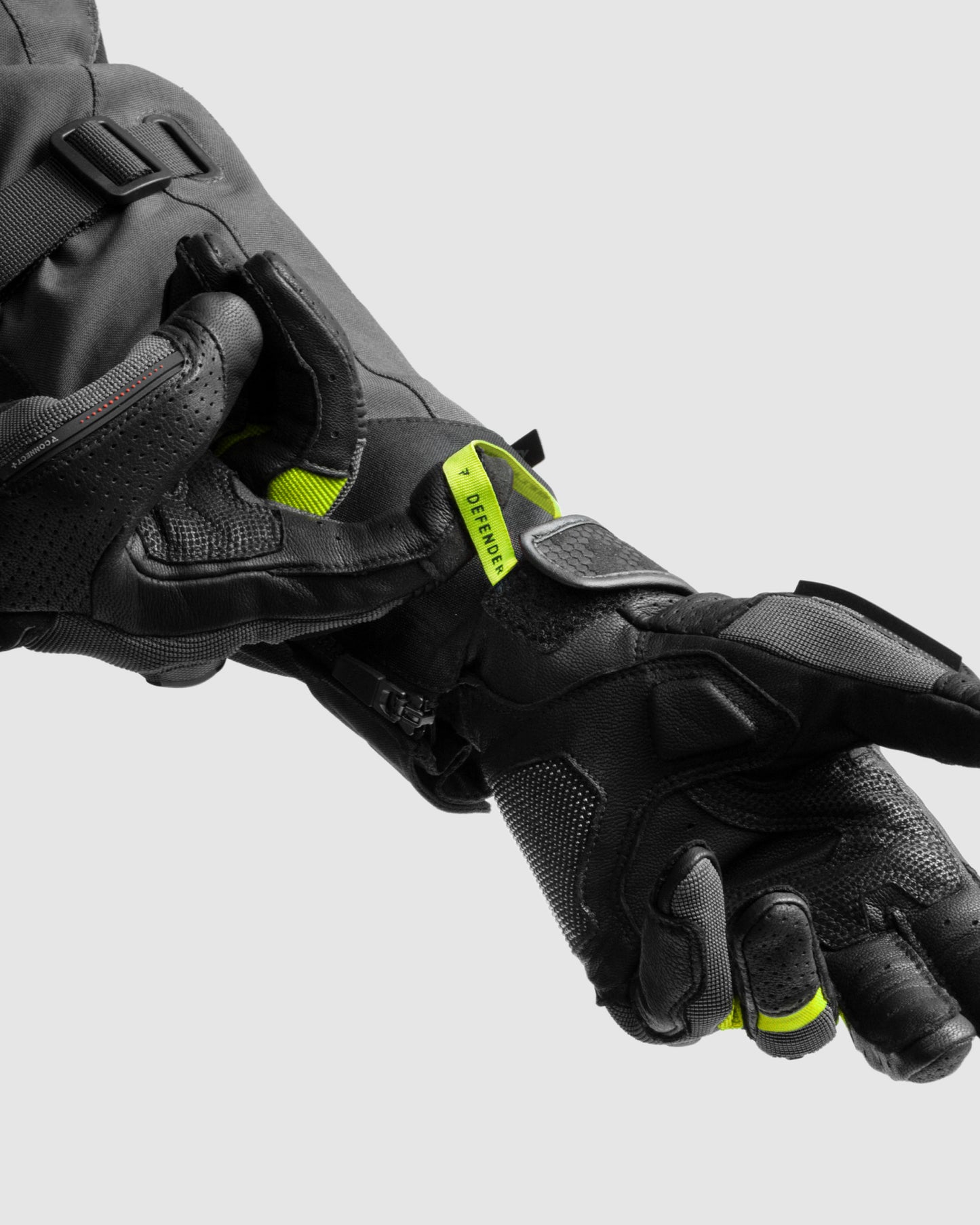 Defender Motorcycle Gloves Fluo Yellow