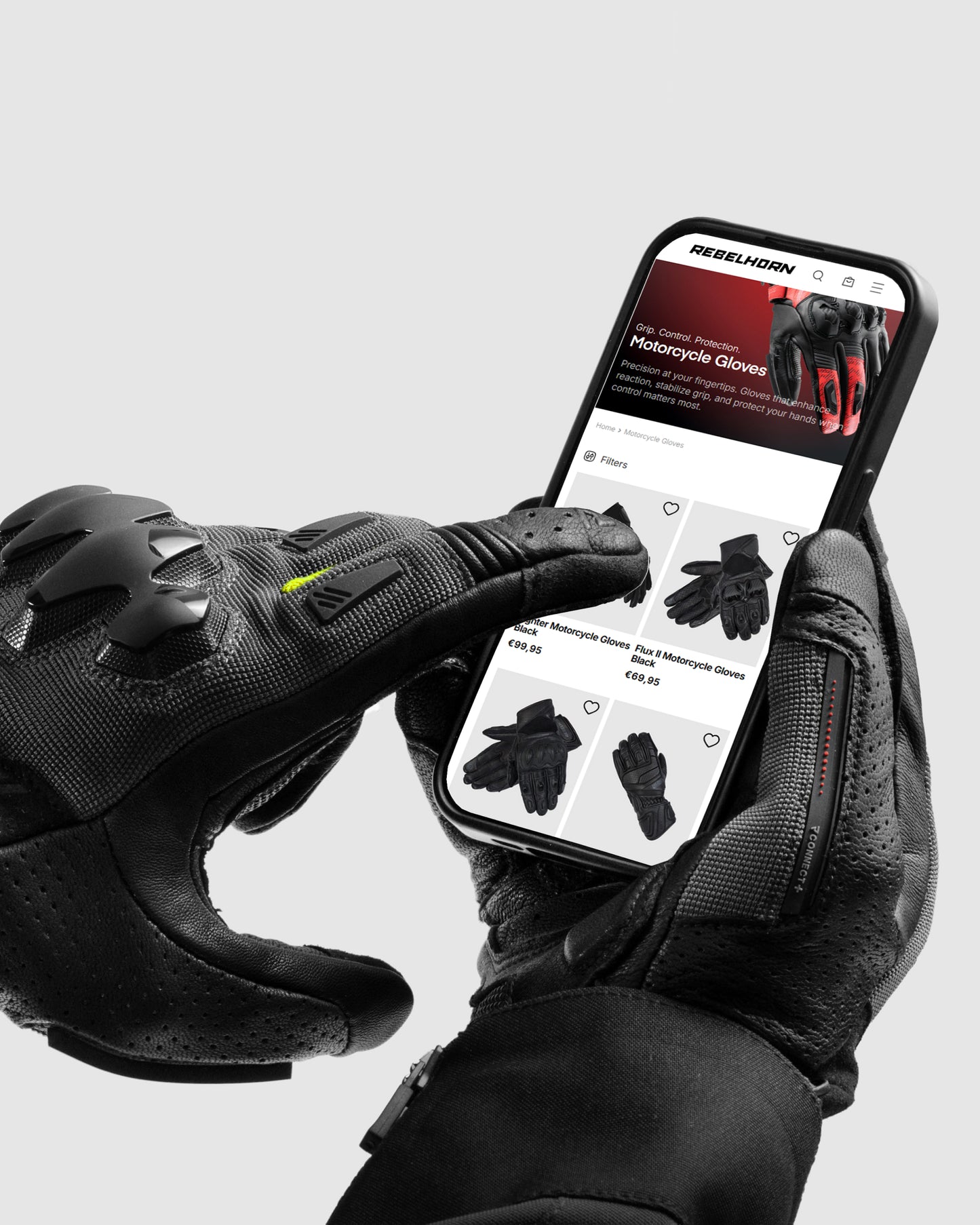 Defender Motorcycle Gloves Fluo Yellow