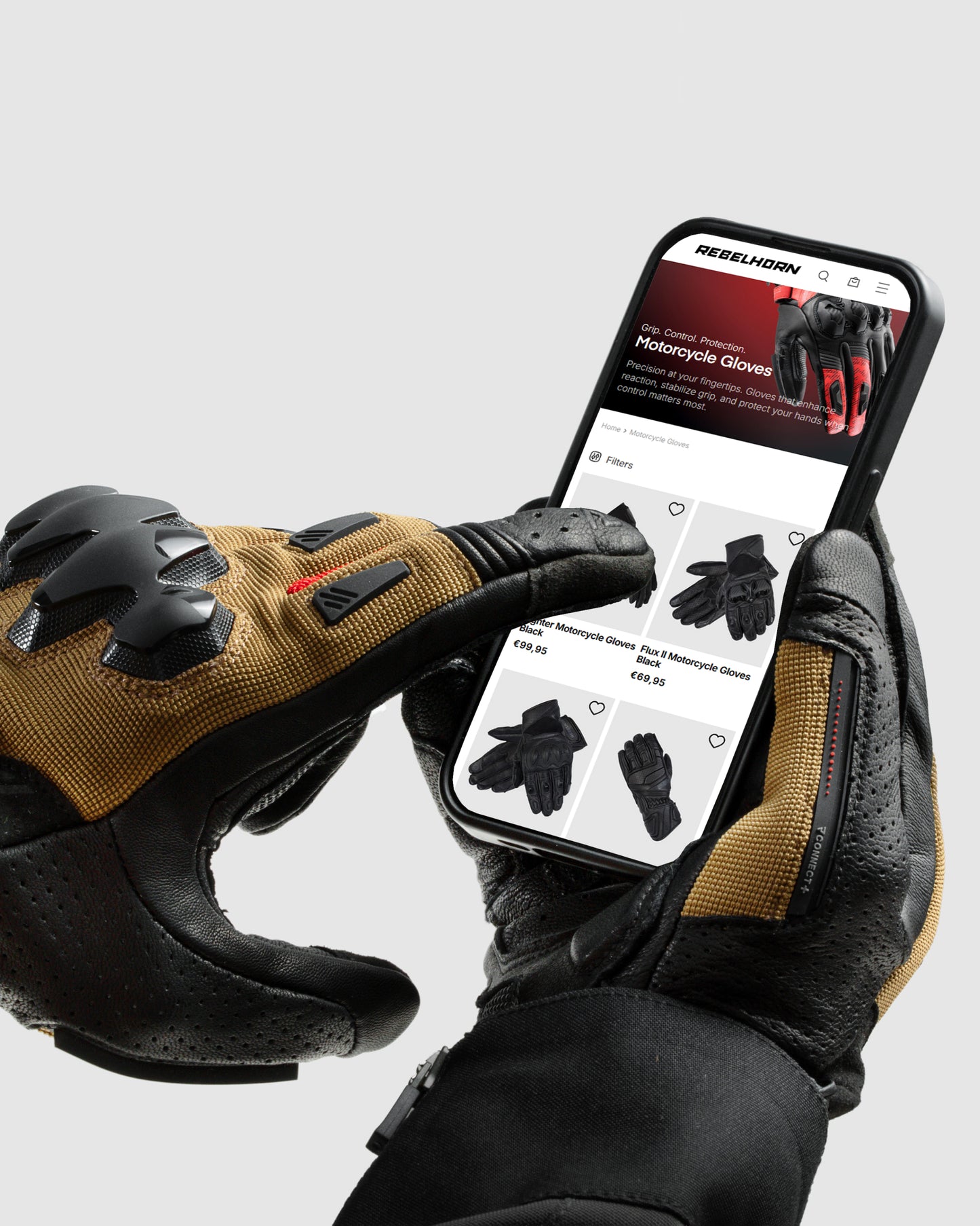 Defender Motorcycle Gloves Desert