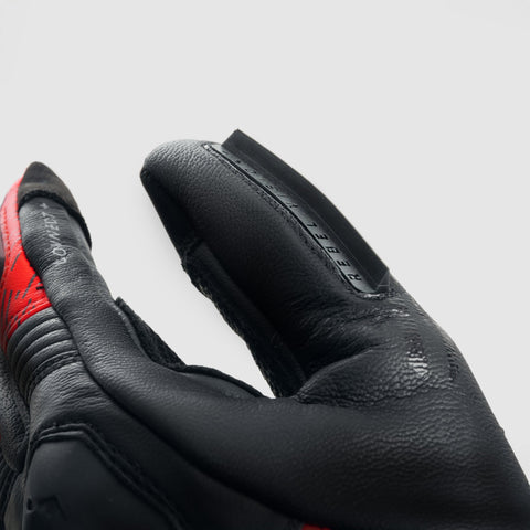 Rebelhorn Viper Black/Grey/Fluo Red Motorcycle Gloves