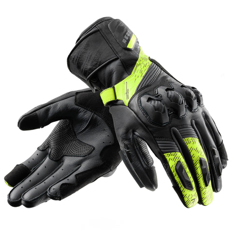 Rebelhorn Viper Black/Grey/Fluo Yellow Motorcycle Gloves