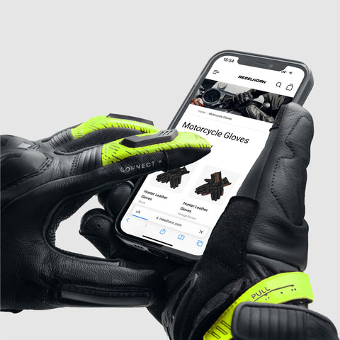 Rebelhorn Viper Black/Grey/Fluo Yellow Motorcycle Gloves