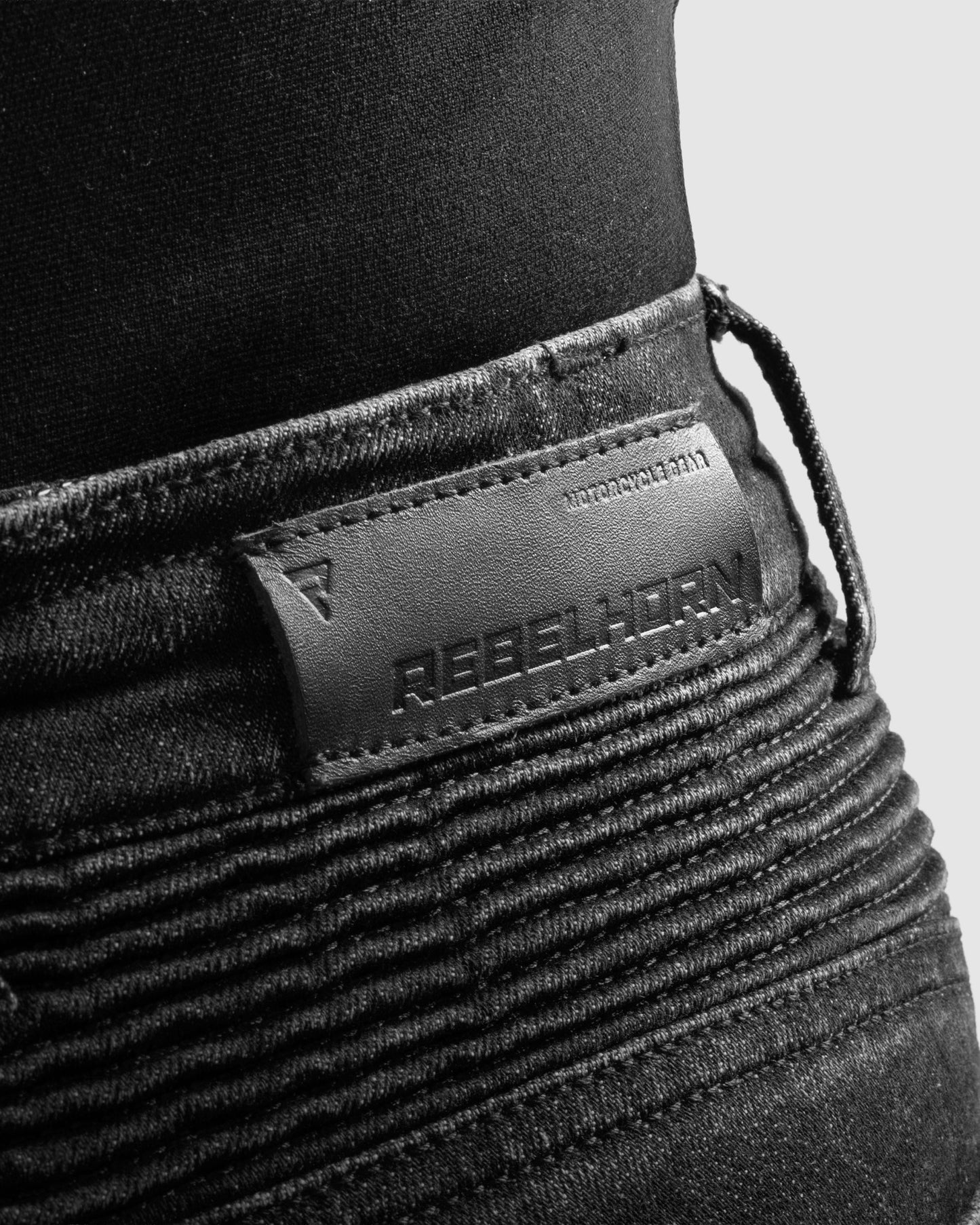 Agness 2 Mono Women’s Motorcycle Jeans Washed Black