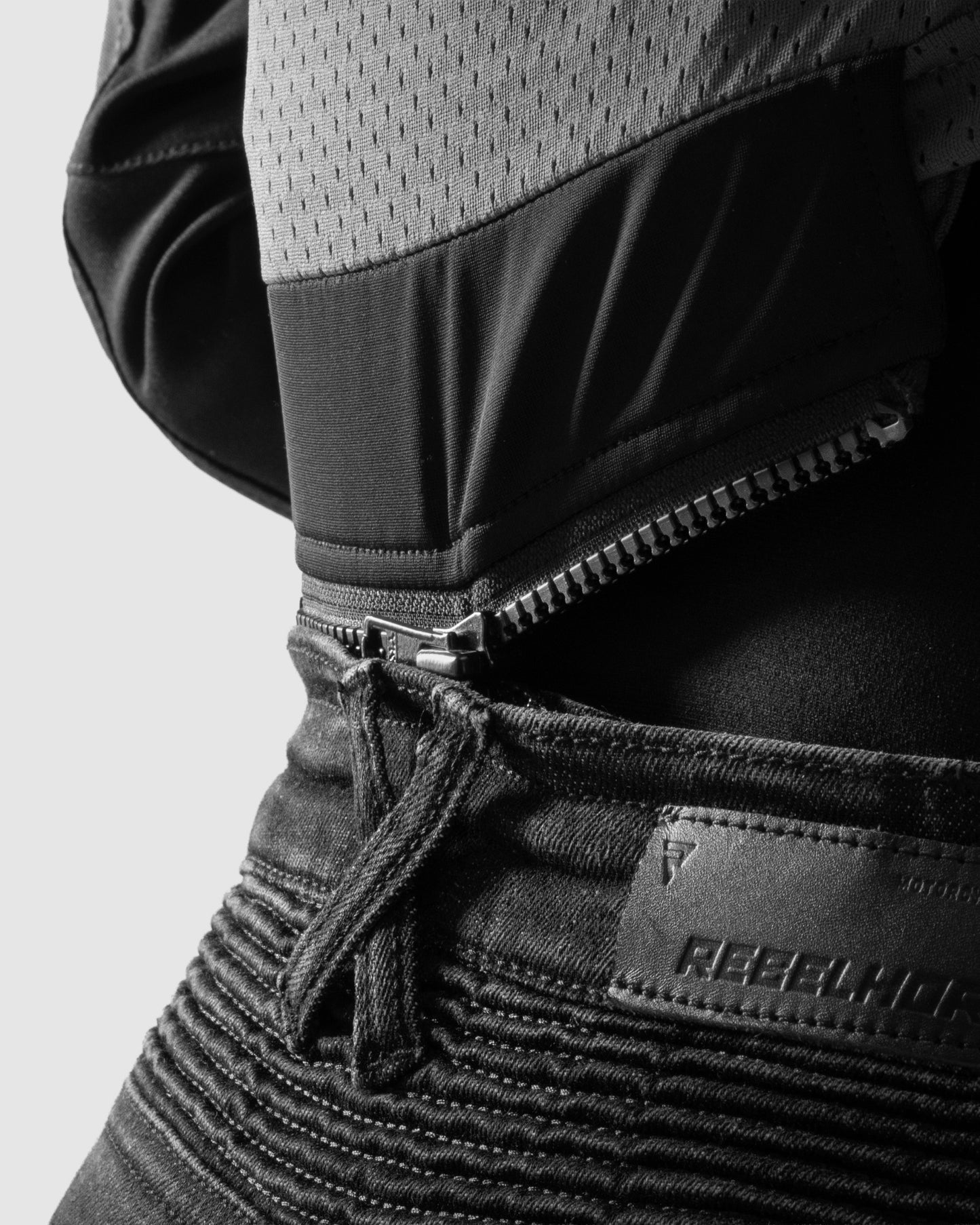 Agness 2 Mono Women’s Motorcycle Jeans Washed Black