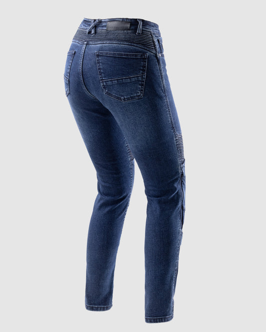 Agness 2 Mono Women’s Motorcycle Jeans Washed Blue