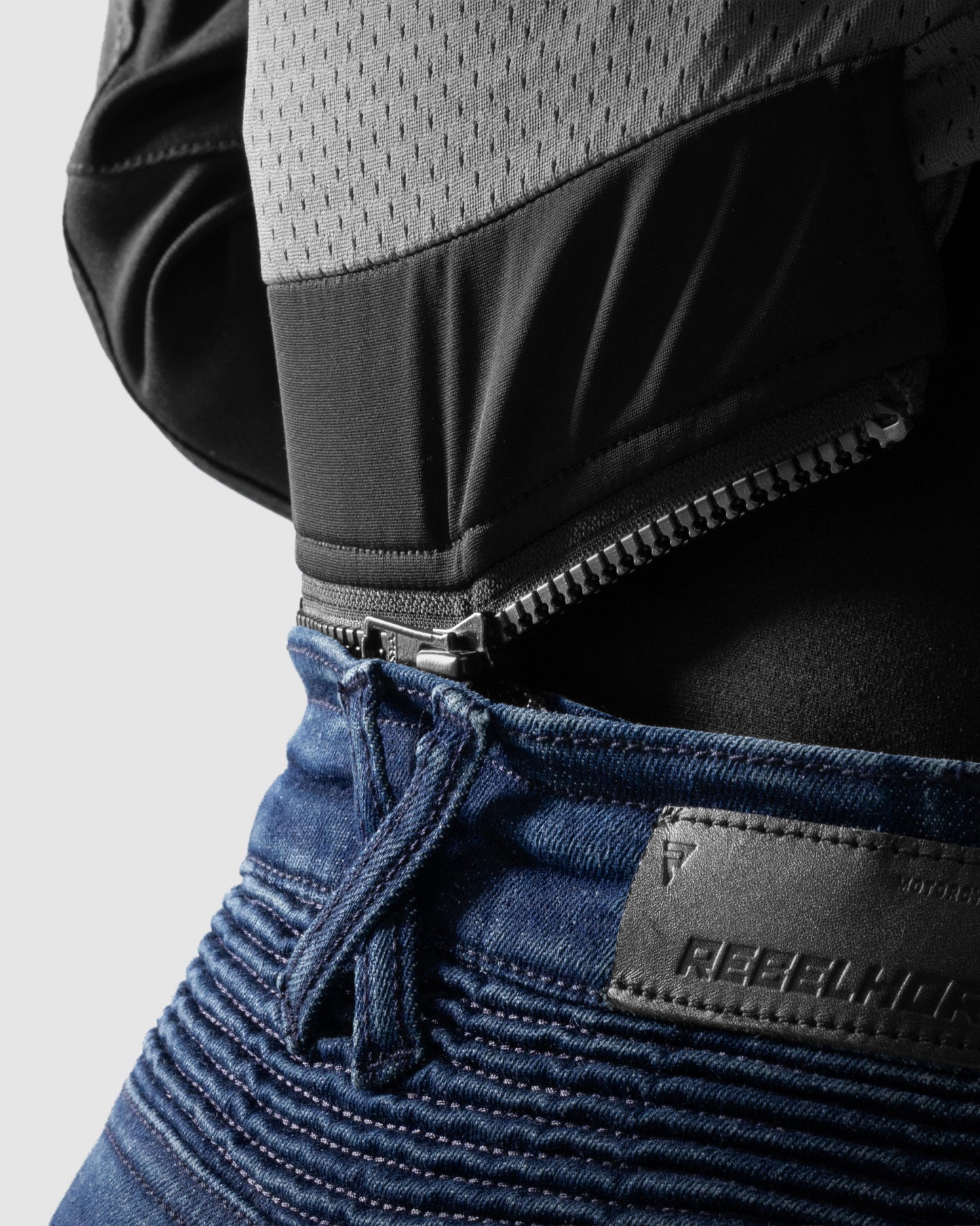 Agness 2 Mono Women’s Motorcycle Jeans Washed Blue