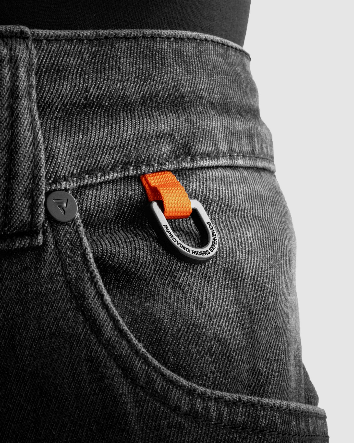 Bronco Motorcycle Jeans Washed Black