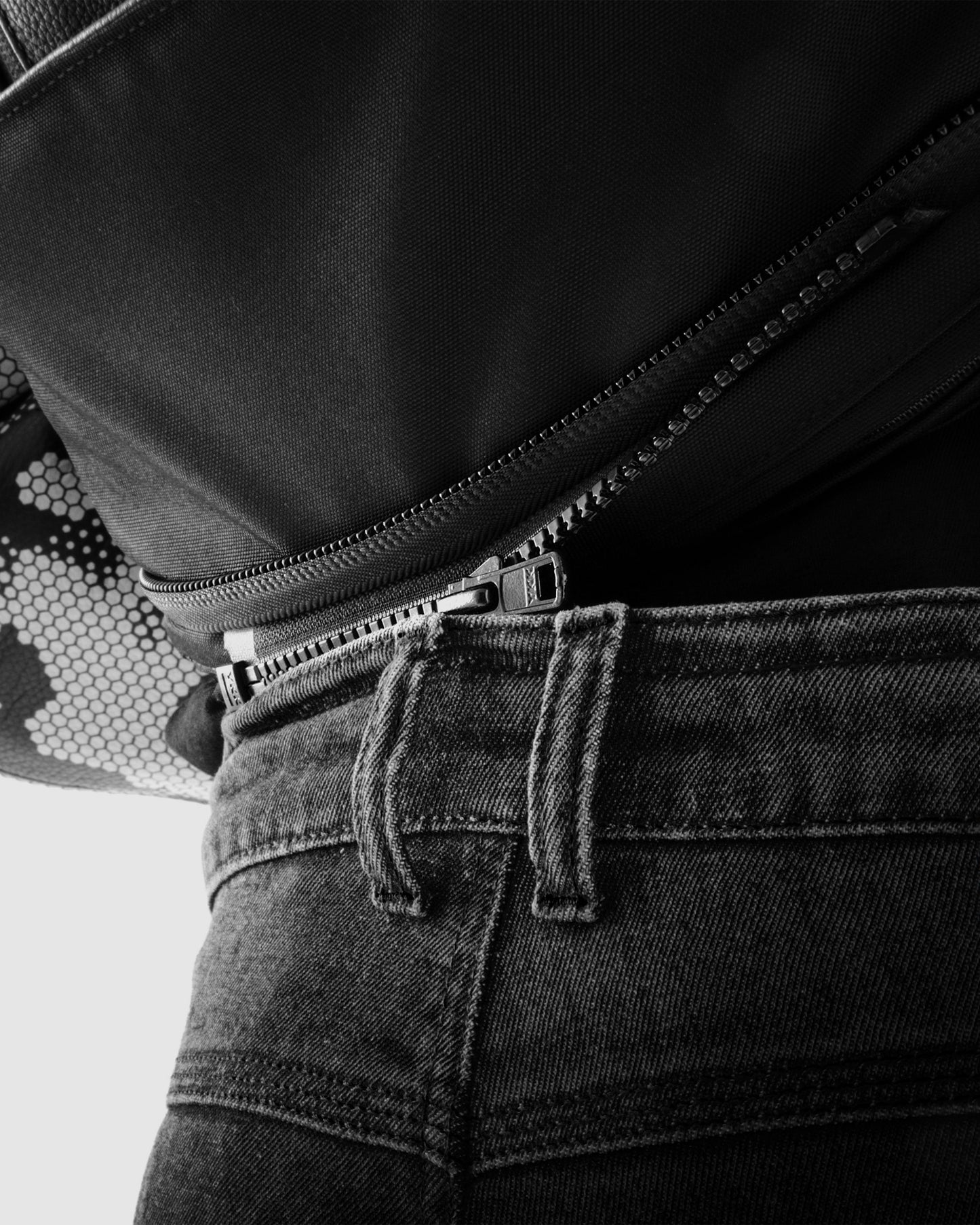 Bronco Motorcycle Jeans Washed Black