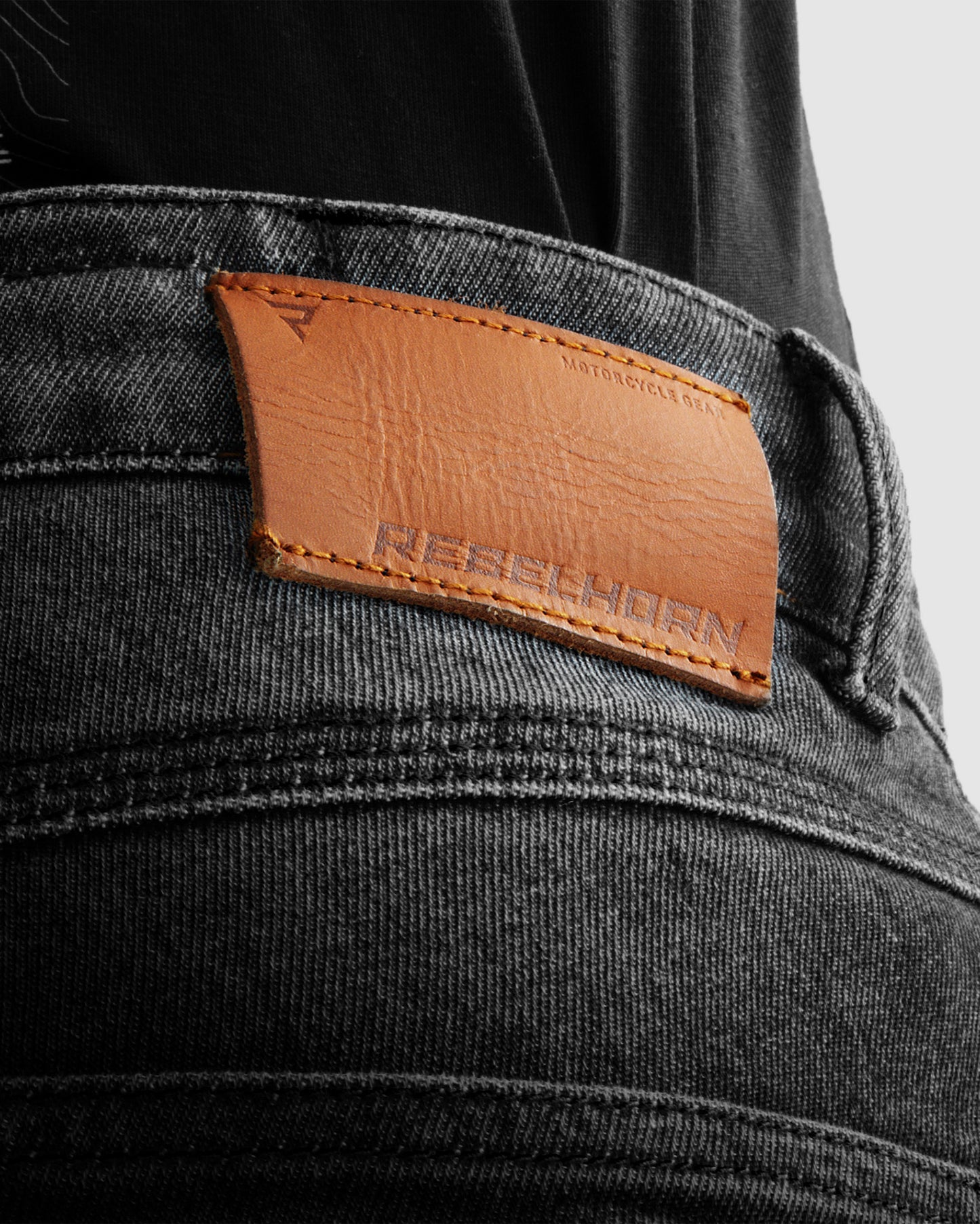 Bronco Motorcycle Jeans Washed Black