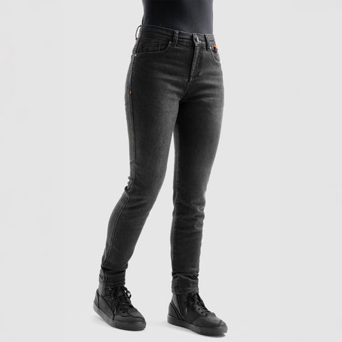 Rebelhorn Bronco Monolayer Washed Black Women's Motorcycle Jeans