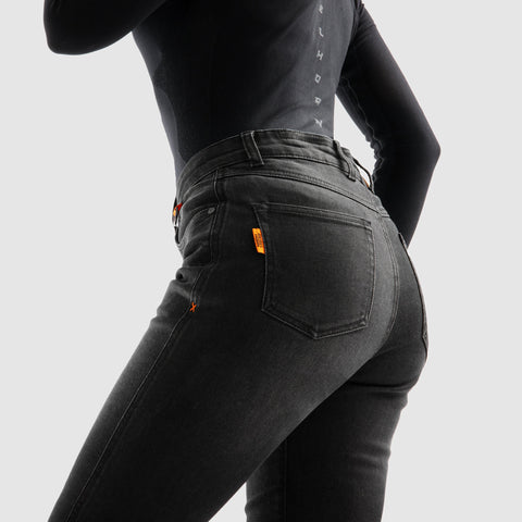 Rebelhorn Bronco Monolayer Washed Black Women's Motorcycle Jeans