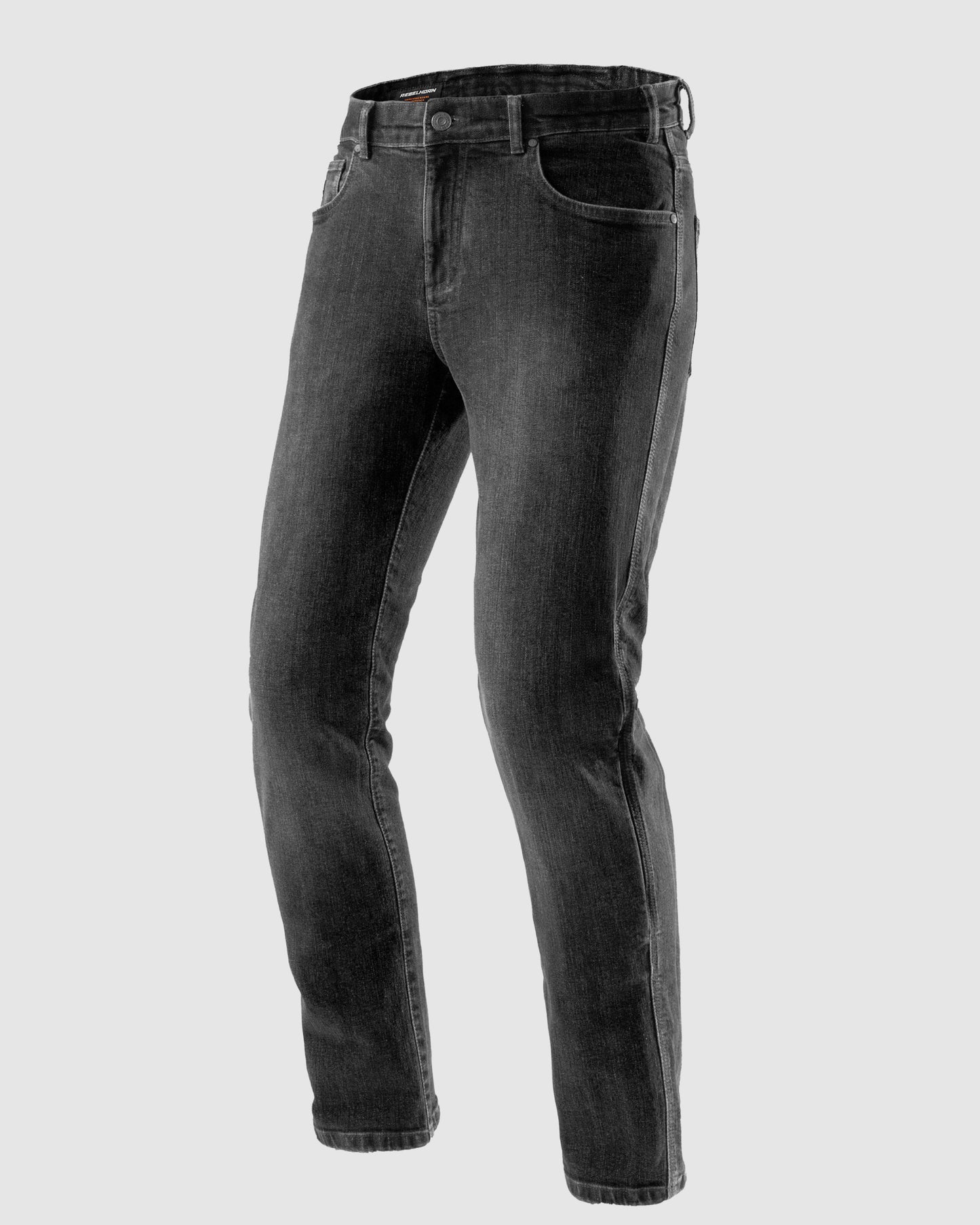 Classic Mono Motorcycle Jeans Washed Black