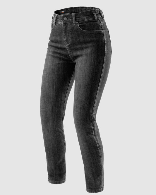 Classic Mono Women’s Motorcycle Jeans Washed Black