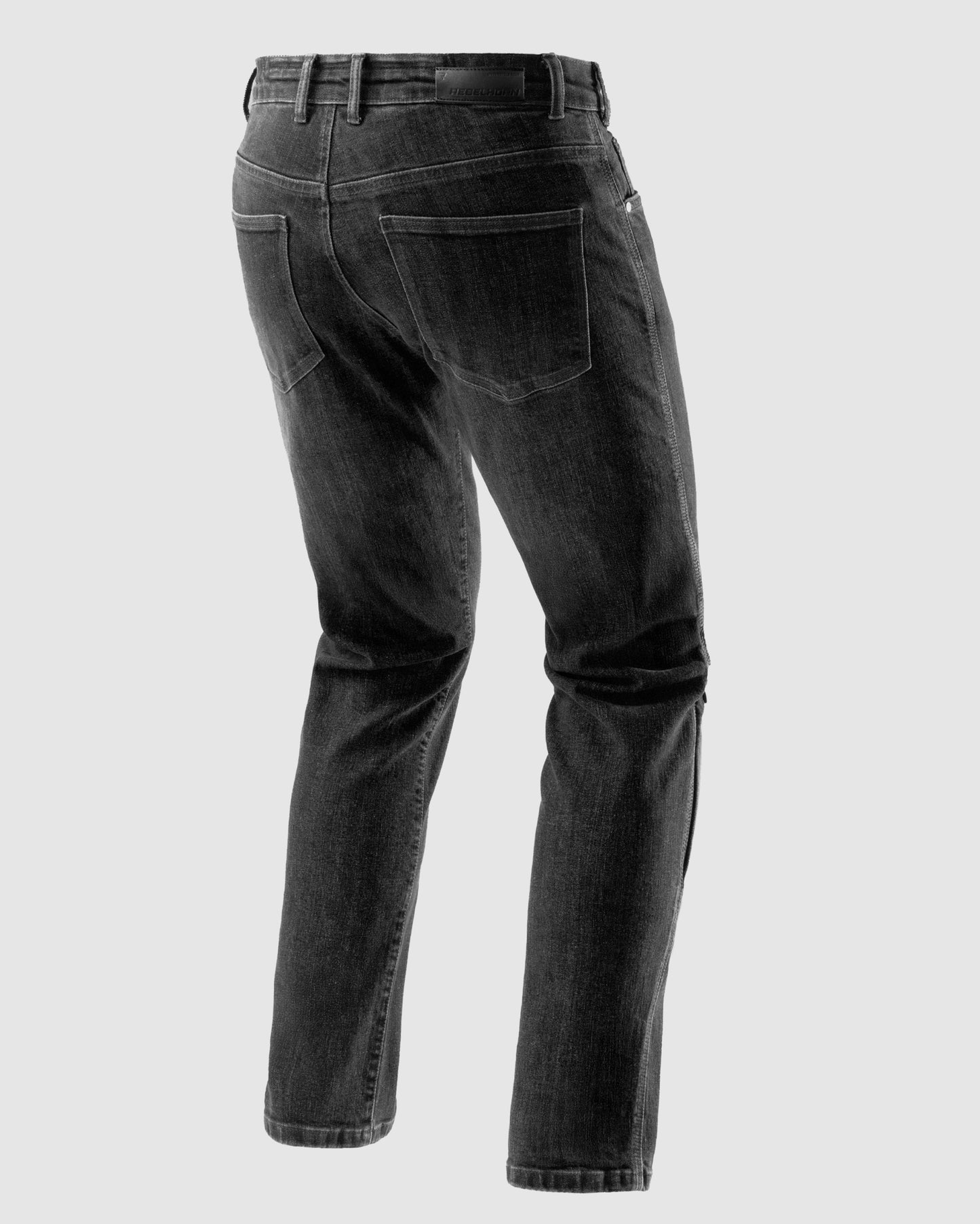Classic Mono Motorcycle Jeans Washed Black