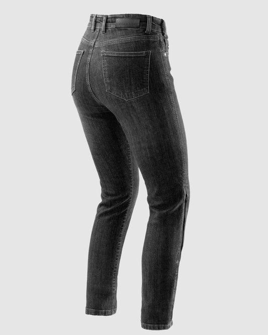 Classic Mono Women’s Motorcycle Jeans Washed Black