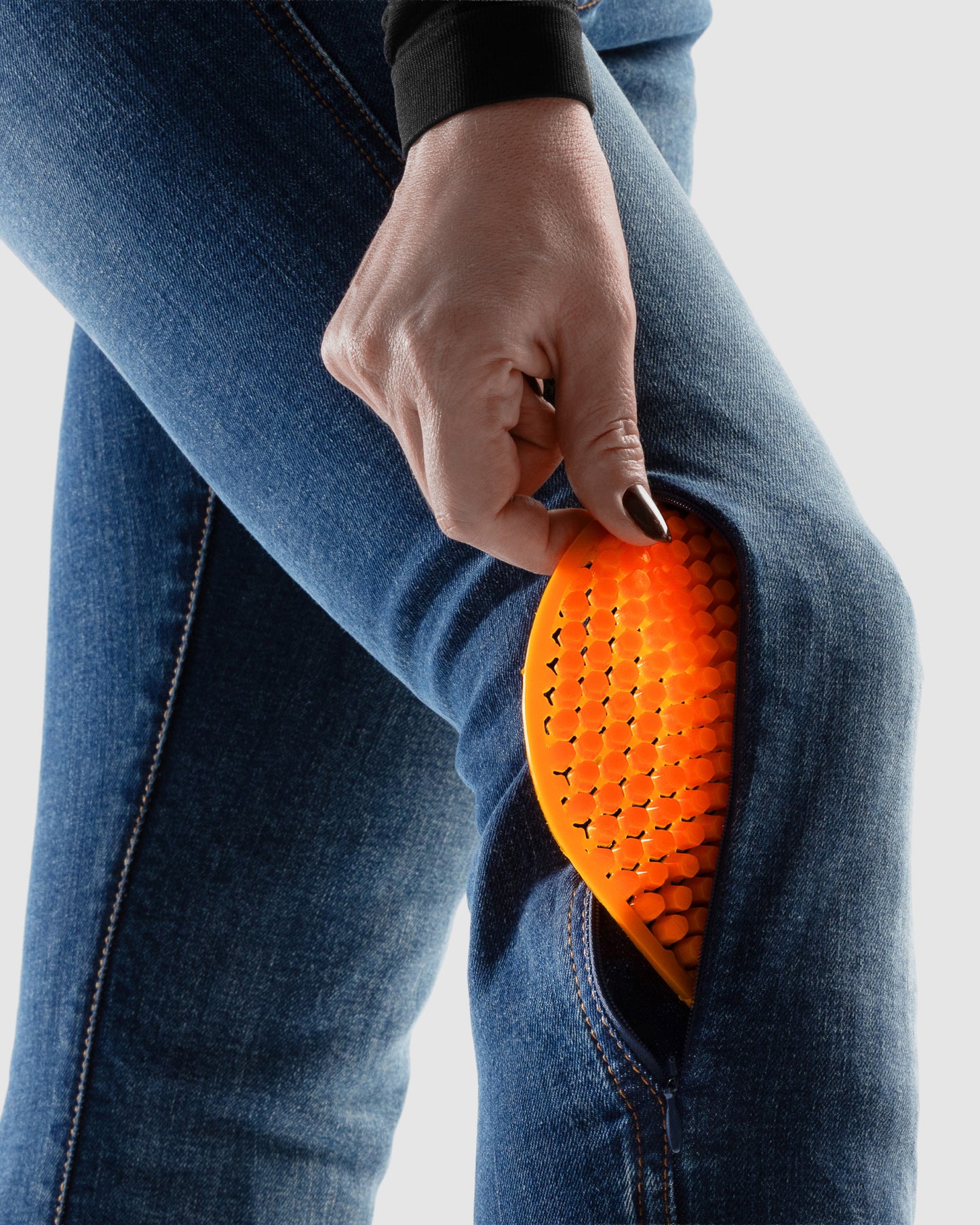 Classic Mono Women’s Motorcycle Jeans Washed Blue