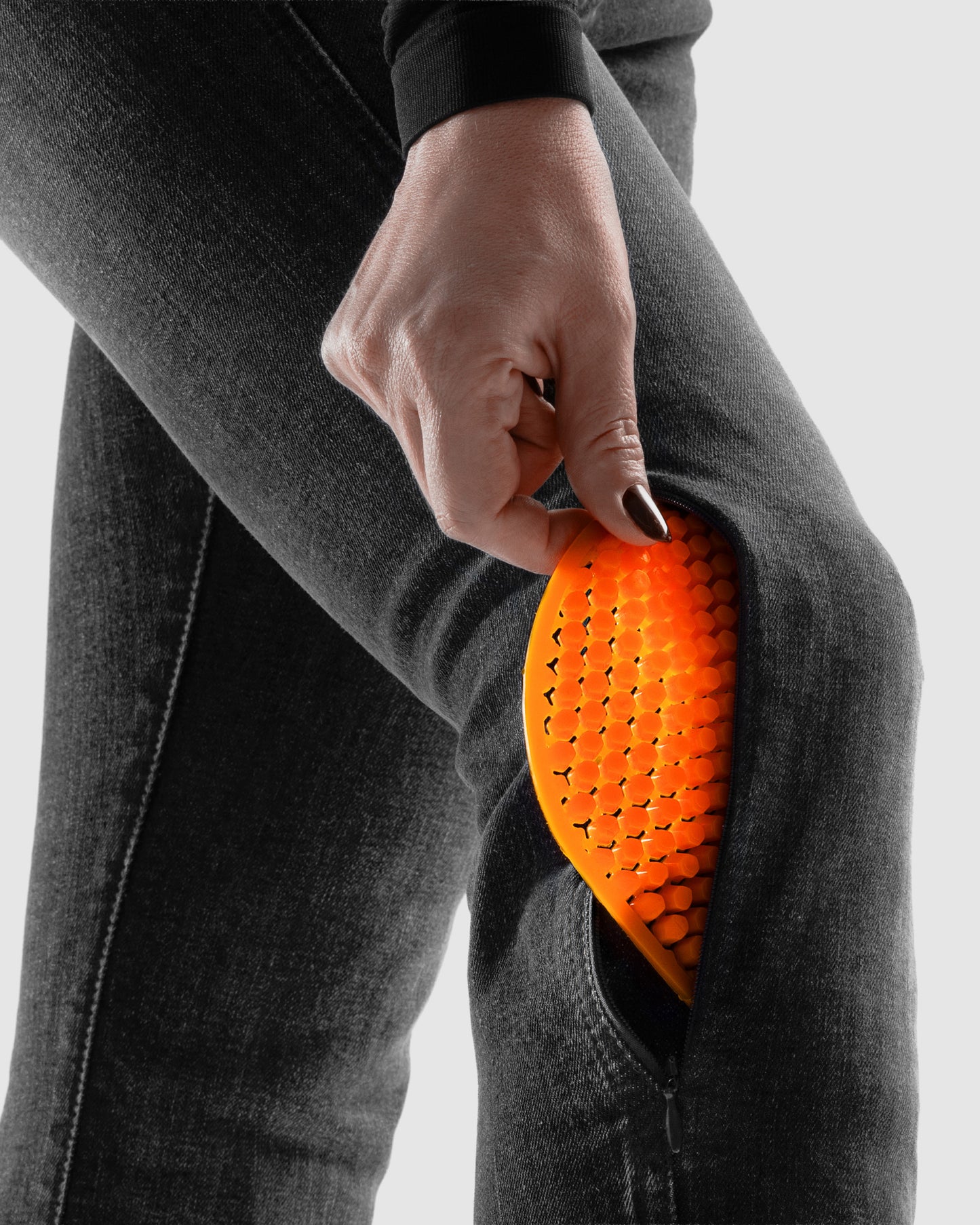 Classic Mono Women’s Motorcycle Jeans Washed Black