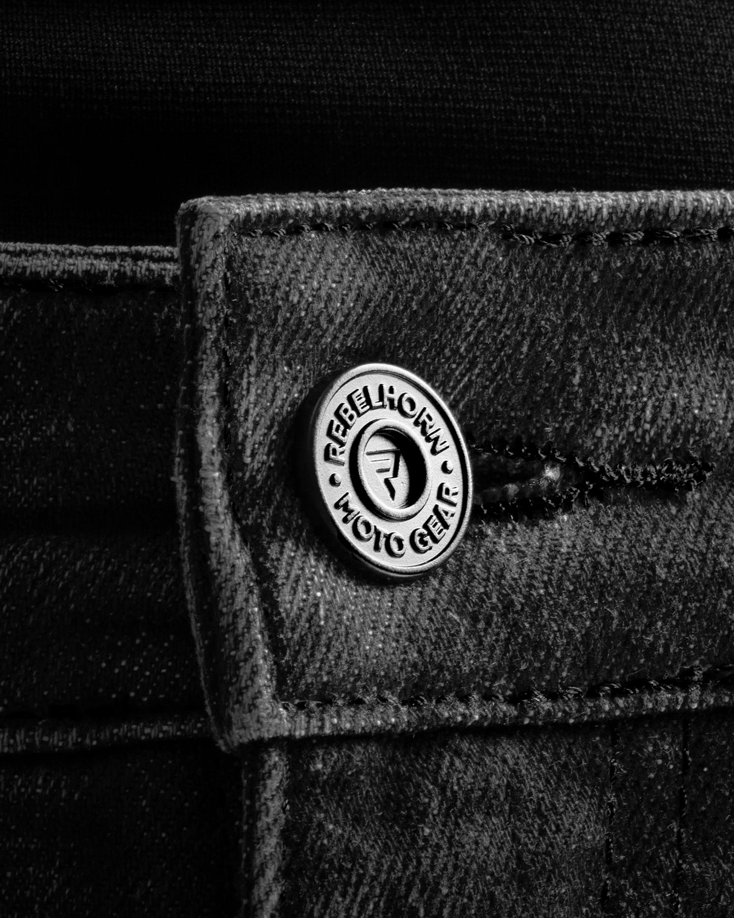 Classic Mono Motorcycle Jeans Washed Black