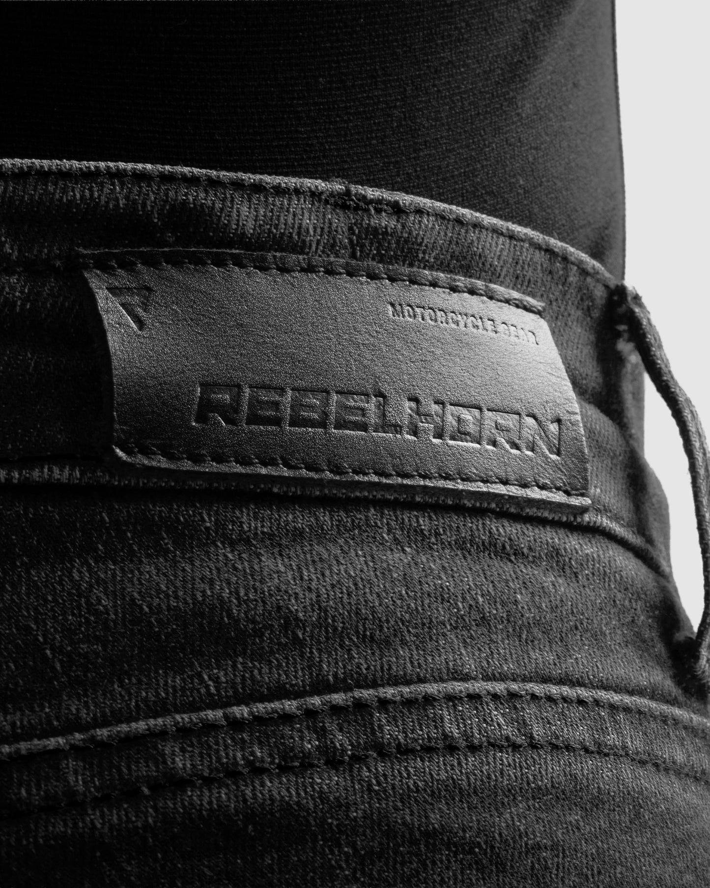 Classic Mono Motorcycle Jeans Washed Black