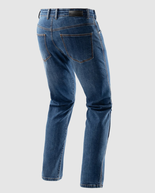 Classic Mono Motorcycle Jeans Washed Blue