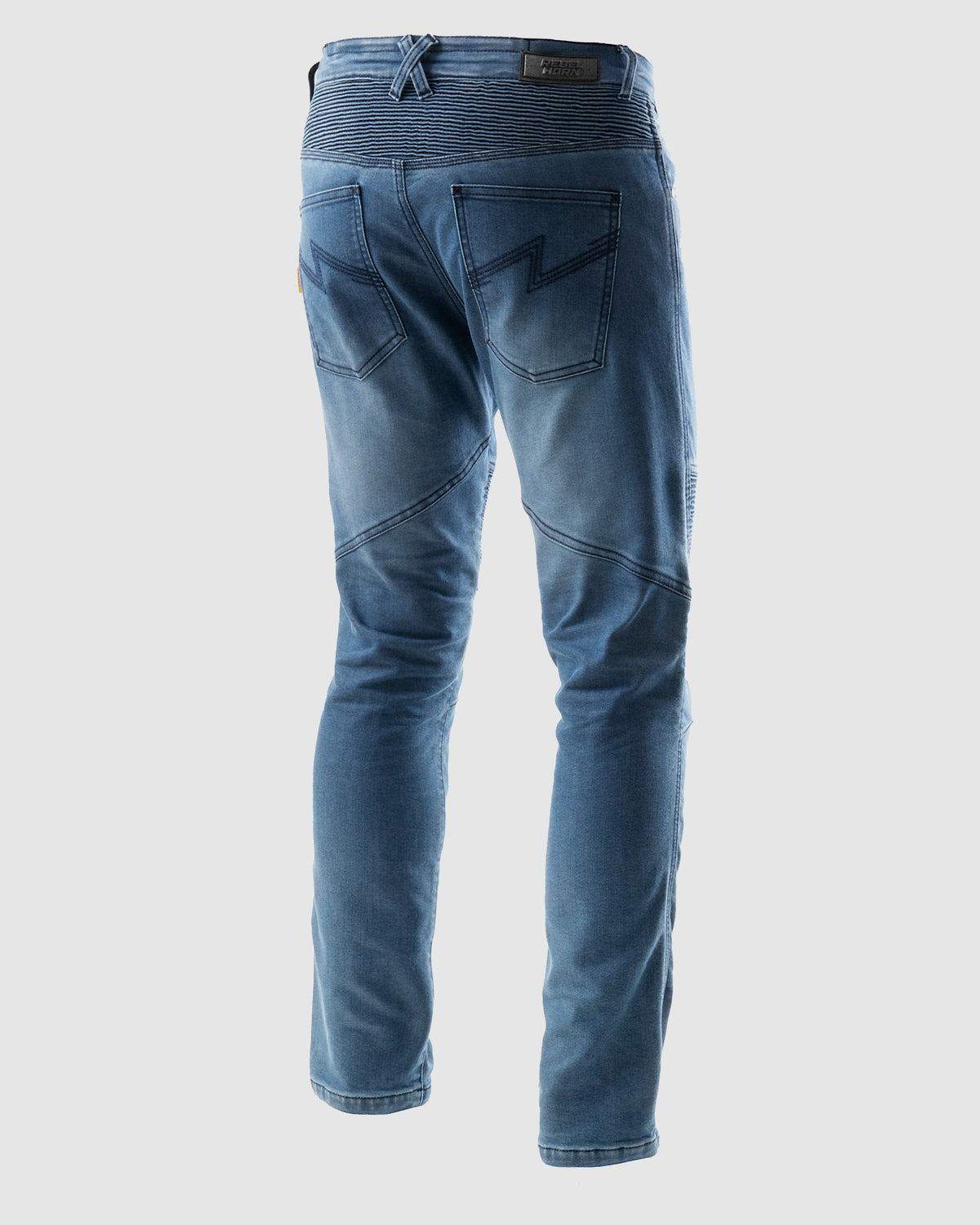 Revolt Motorcycle Jeans Washed Blue | Rebelhorn Official