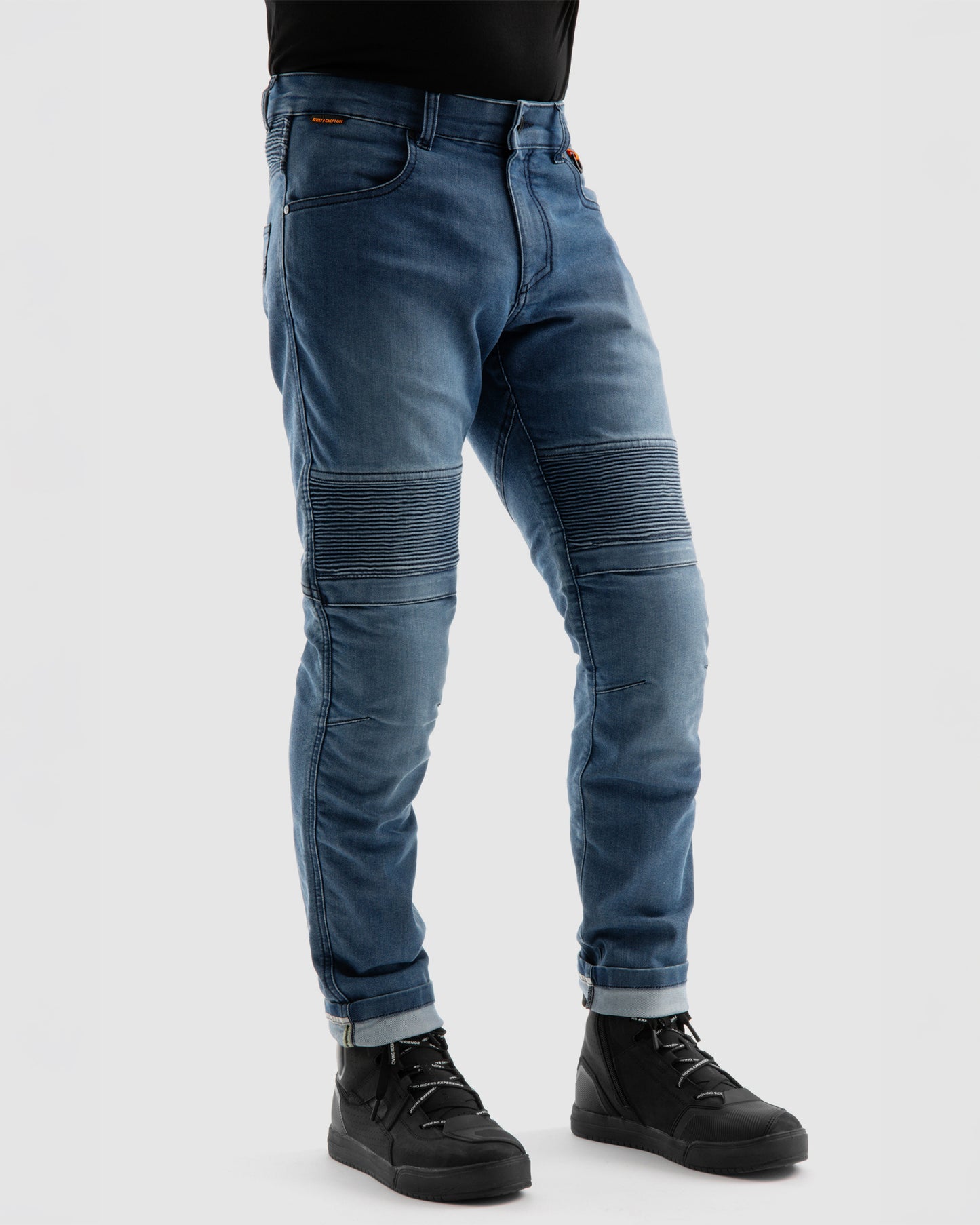 Revolt Motorcycle Jeans Washed Blue