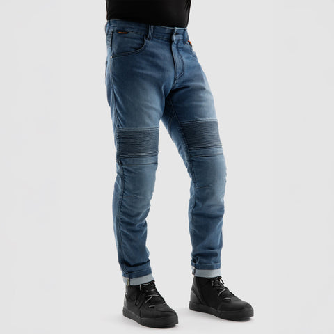 Rebelhorn Revolt Monolayer Washed Blue Motorcycle Jeans