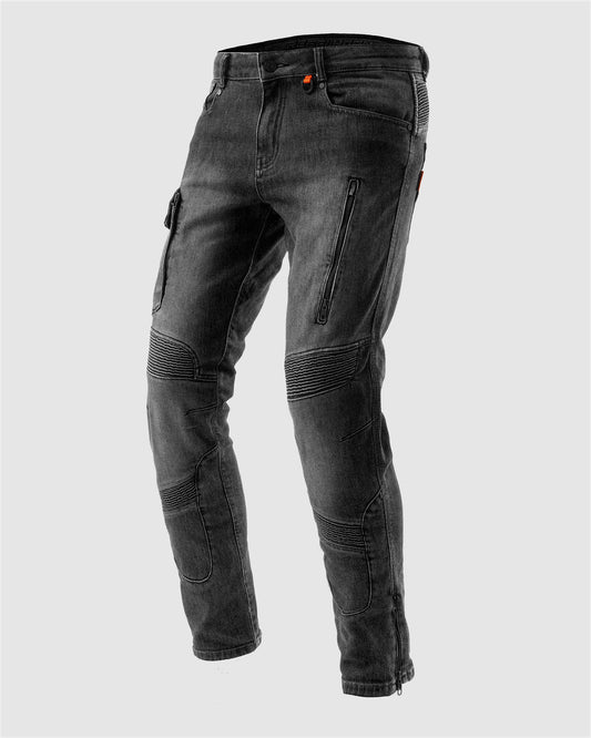 Vandal Motorcycle Jeans Monolayer Washed Black