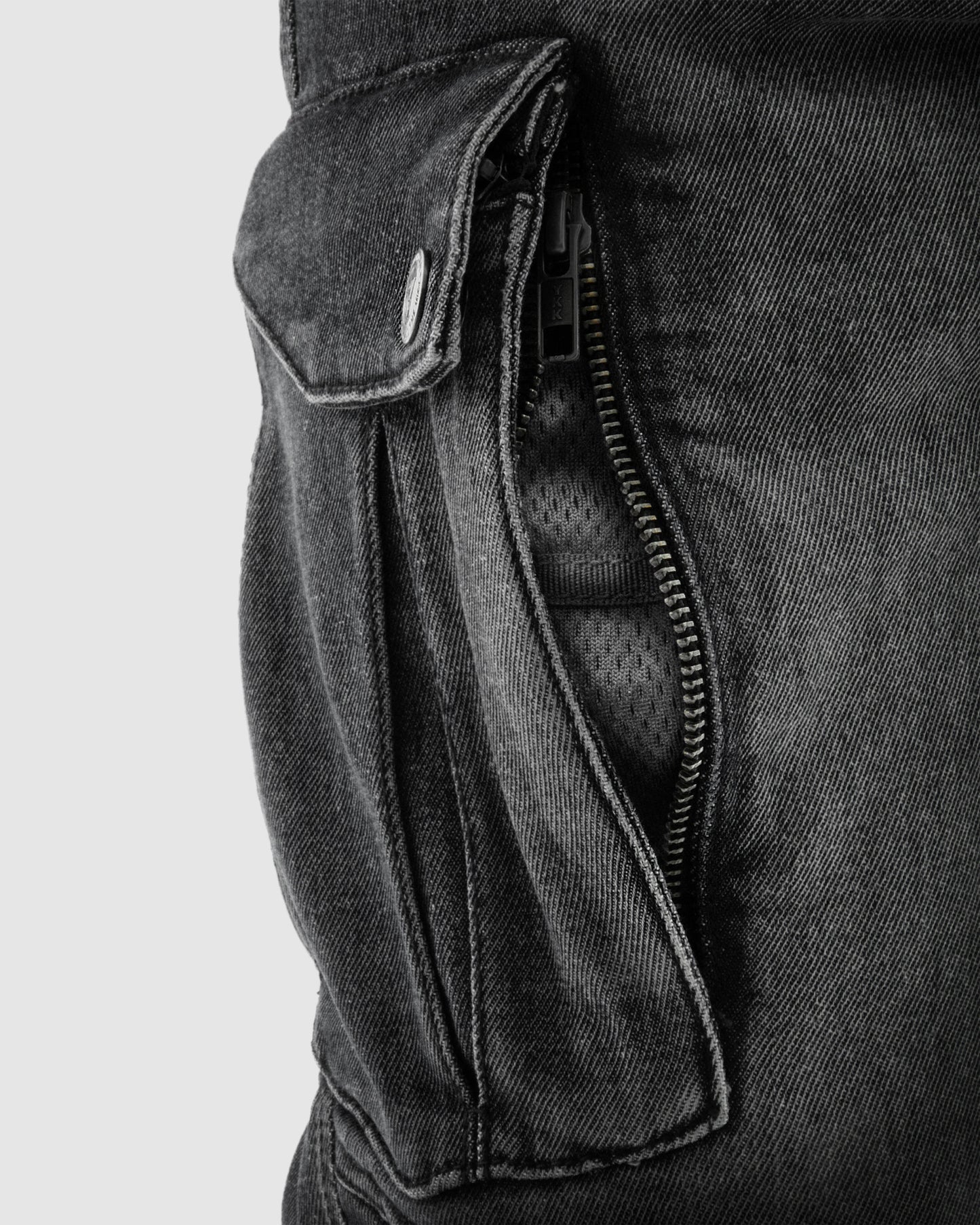 Vandal Motorcycle Jeans Monolayer Washed Black