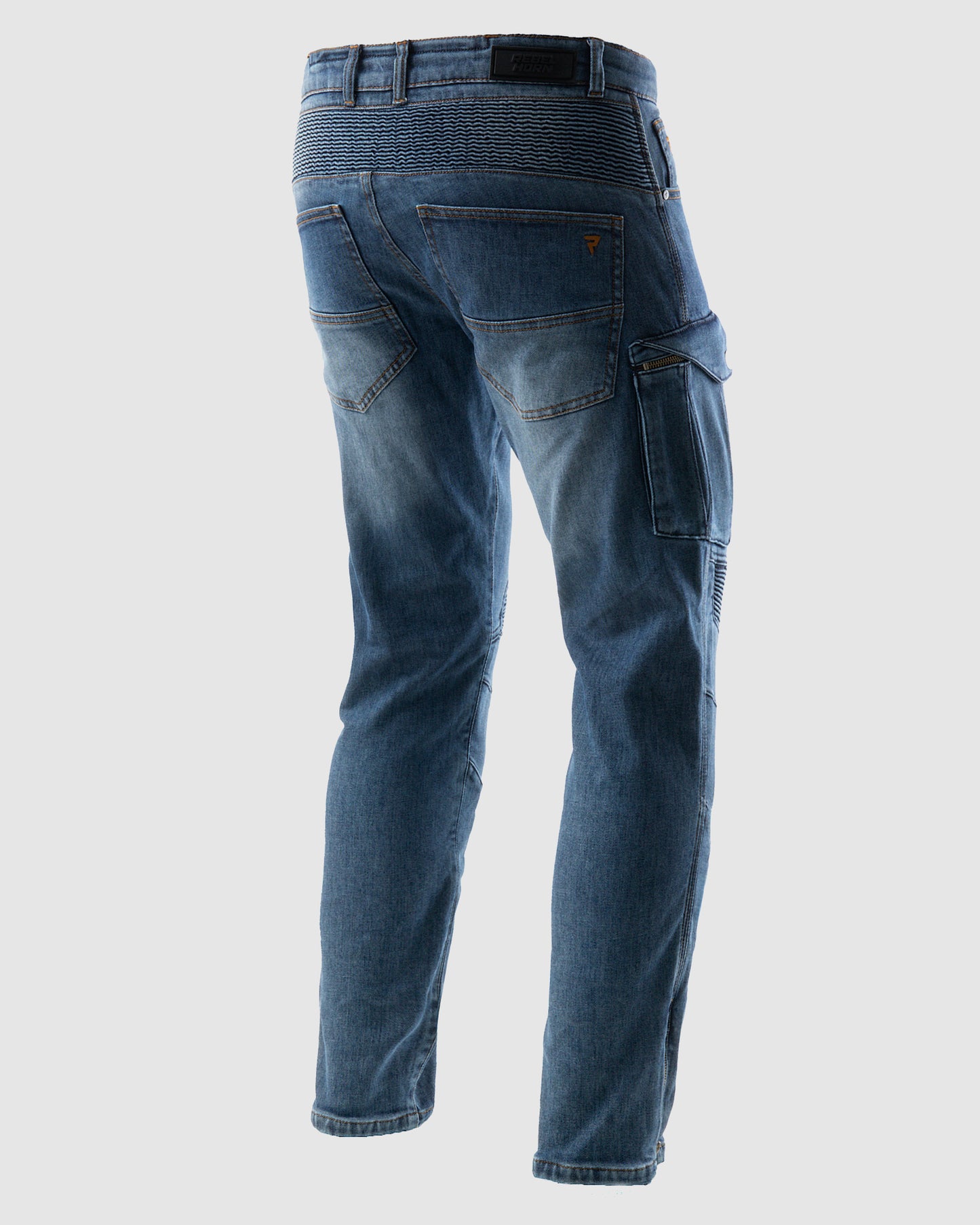Vandal Motorcycle Jeans Monolayer Washed Blue
