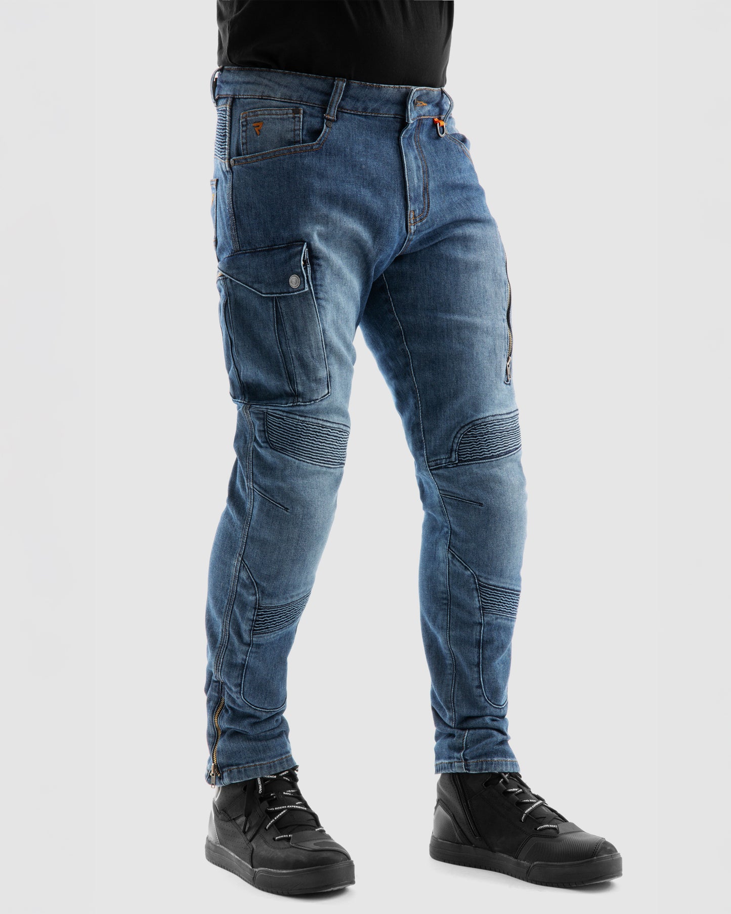 Vandal Motorcycle Jeans Monolayer Washed Blue