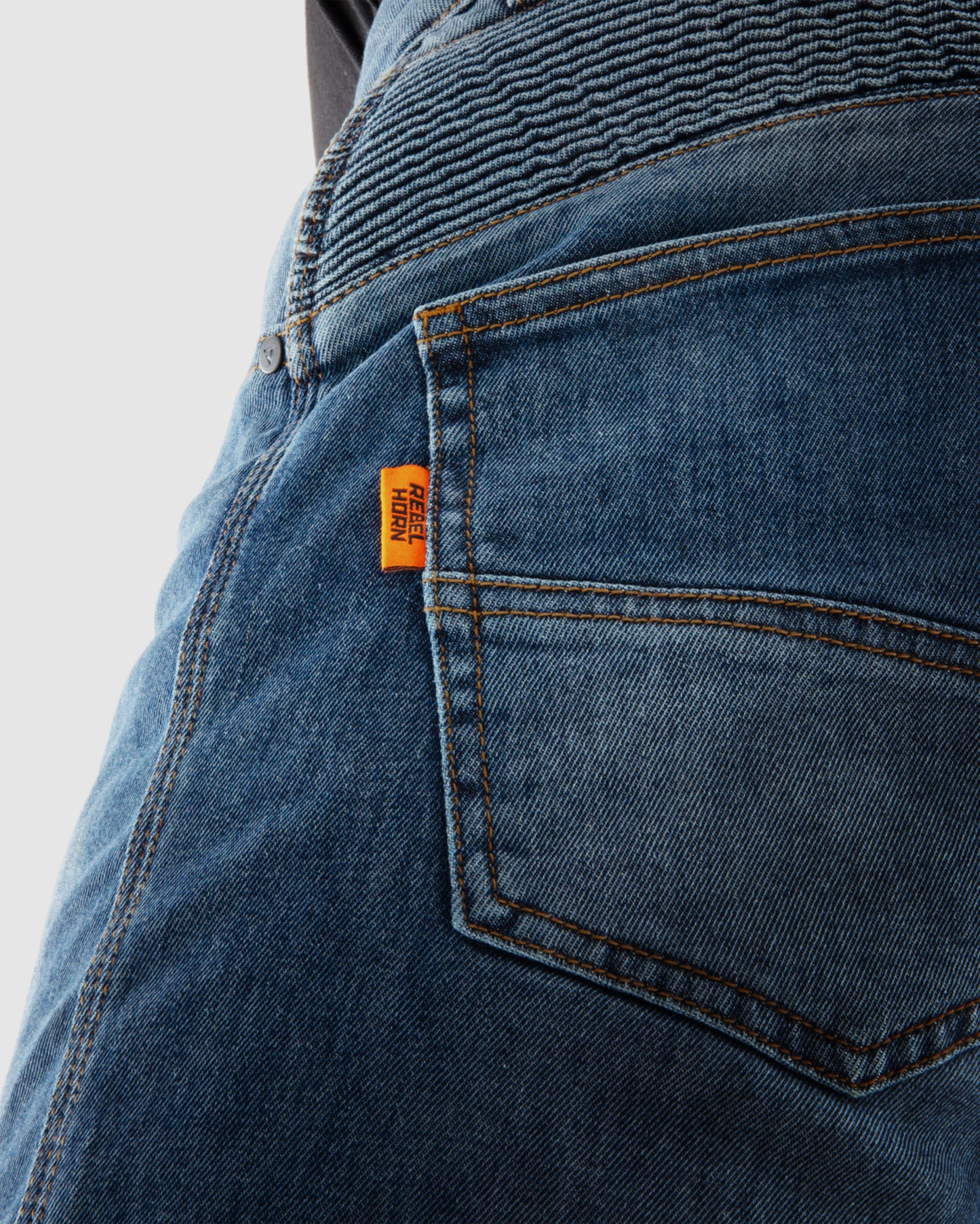 Vandal Motorcycle Jeans Monolayer Washed Blue