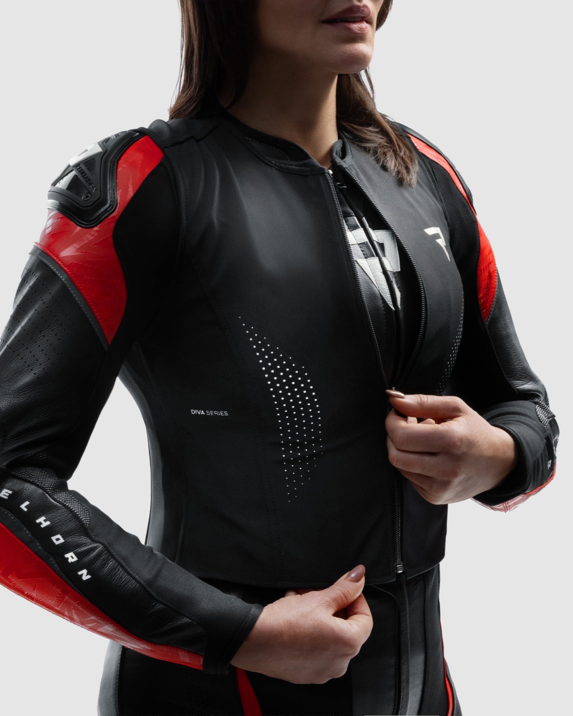 Diva RS Women's Motorcycle Jacket Red | Rebelhorn Official Diva RS Women's Motorcycle Jacket Red | Rebelhorn Official