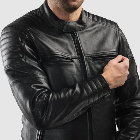 Hunter II Black Leather Jacket