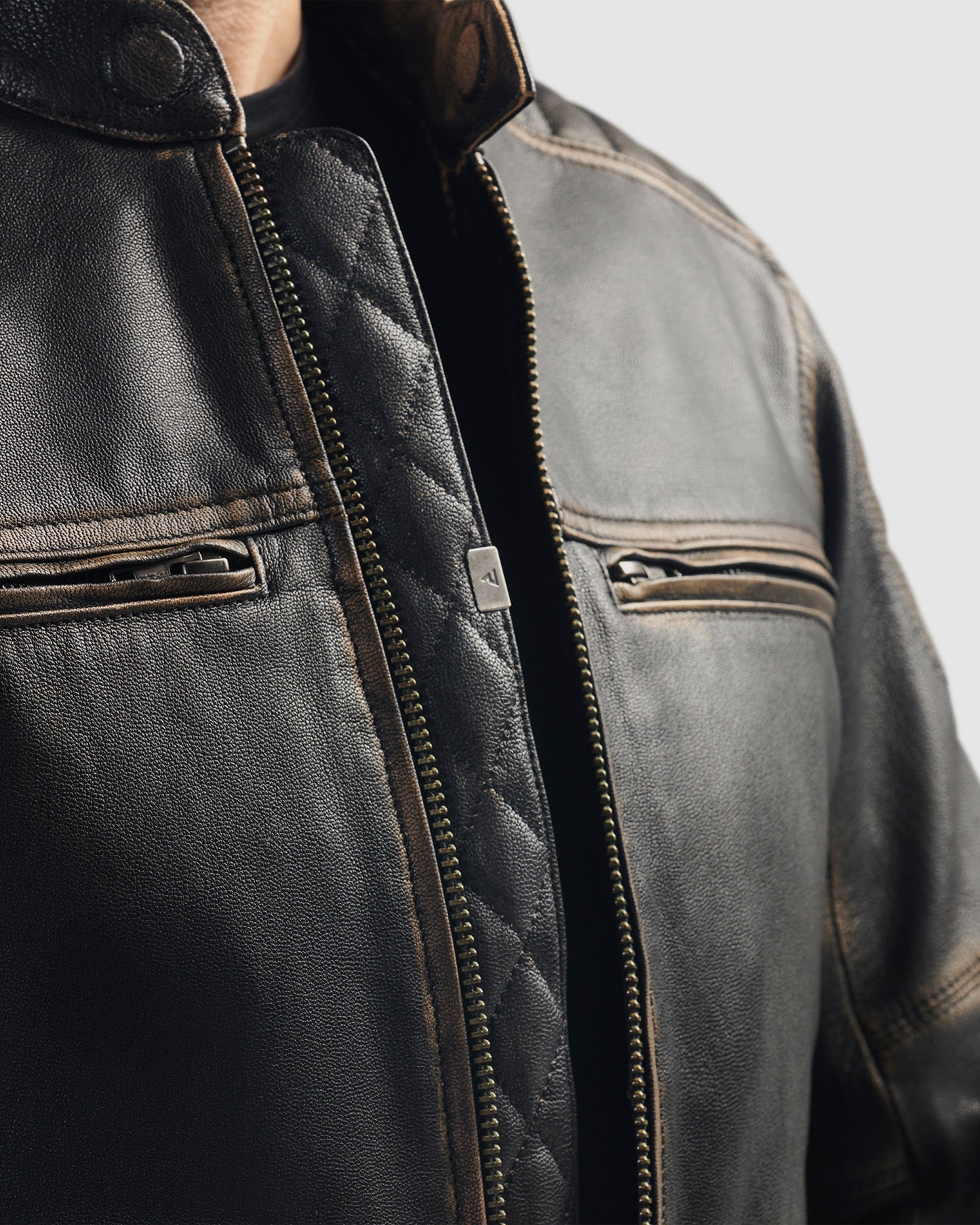 Hunter II Leather Jacket Vintage Brown
